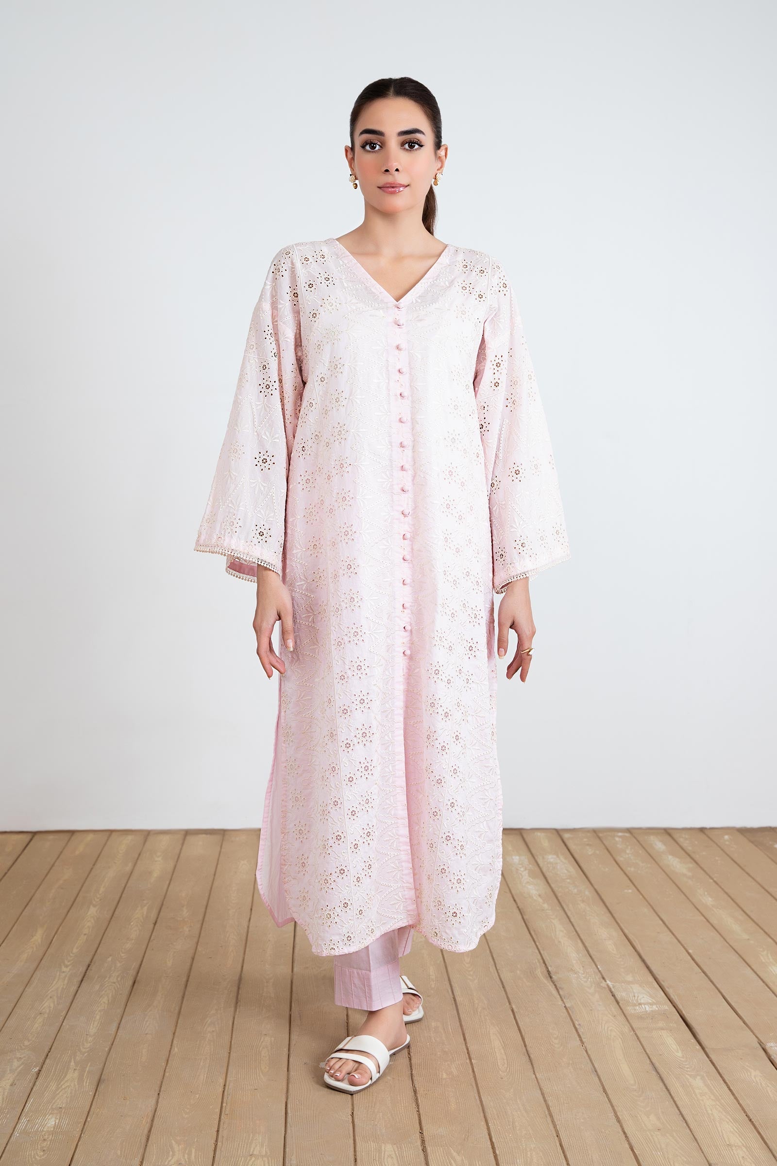 Embroidered Lawn Tunic Shirt