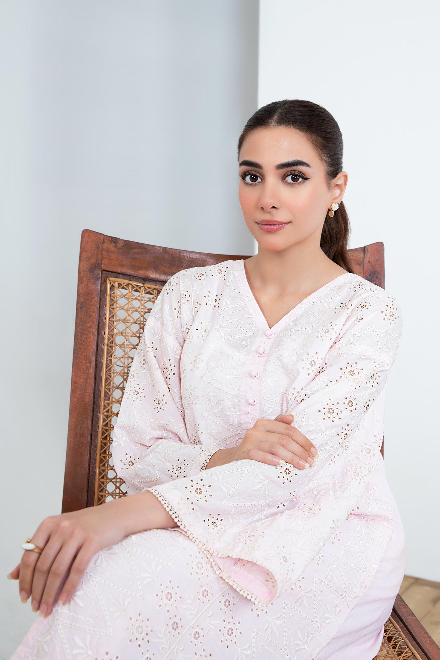 EMBROIDERED LAWN TUNIC DRESS | MB-EF24-33
