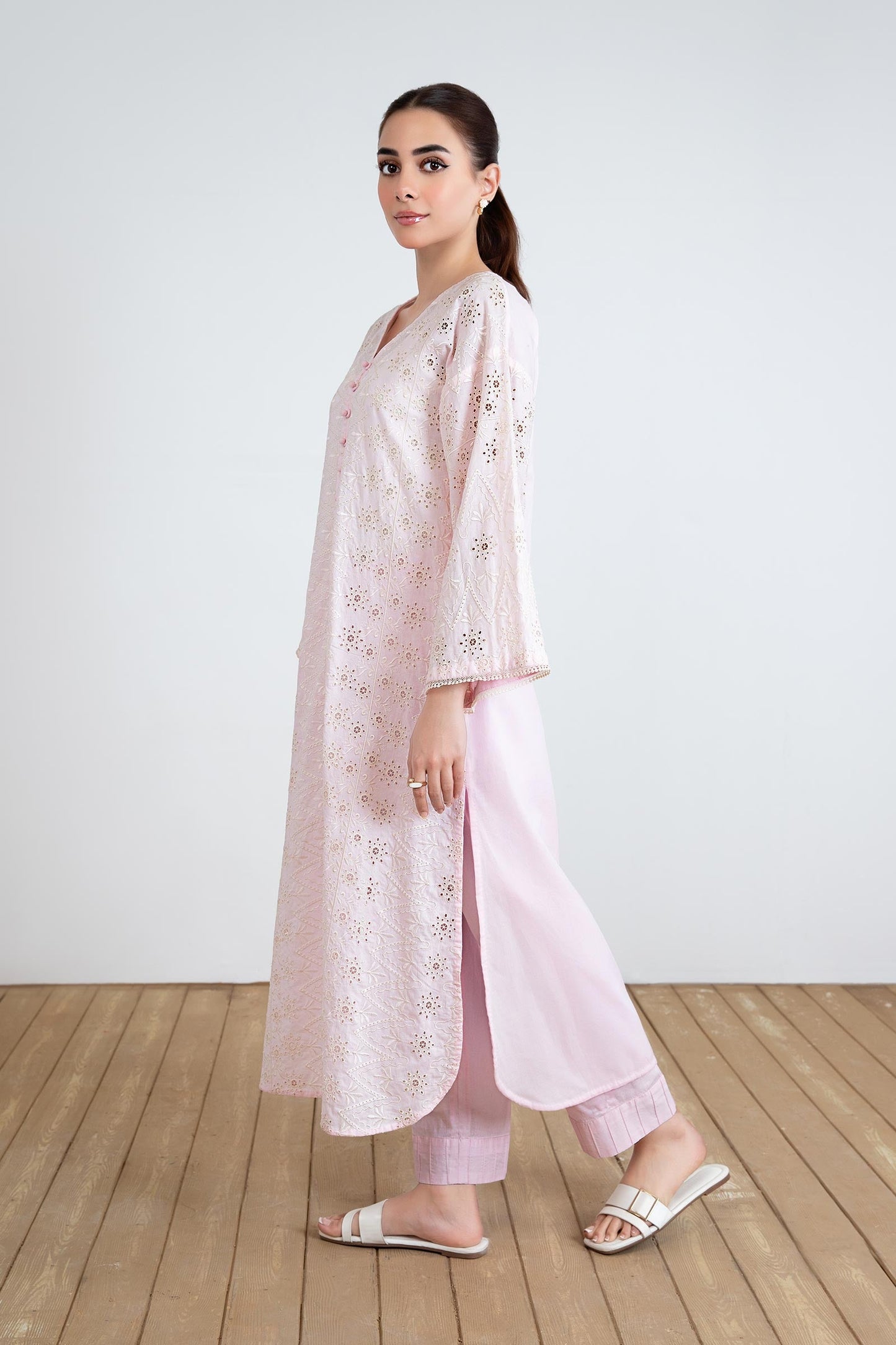 Embroidered Lawn Tunic Shirt