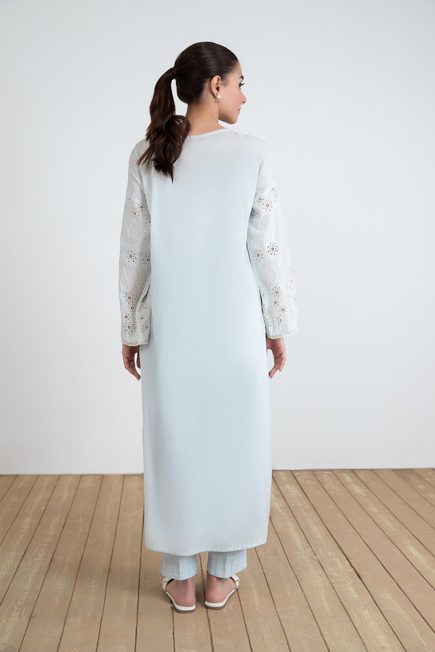 Embroidered Lawn Tunic Shirt