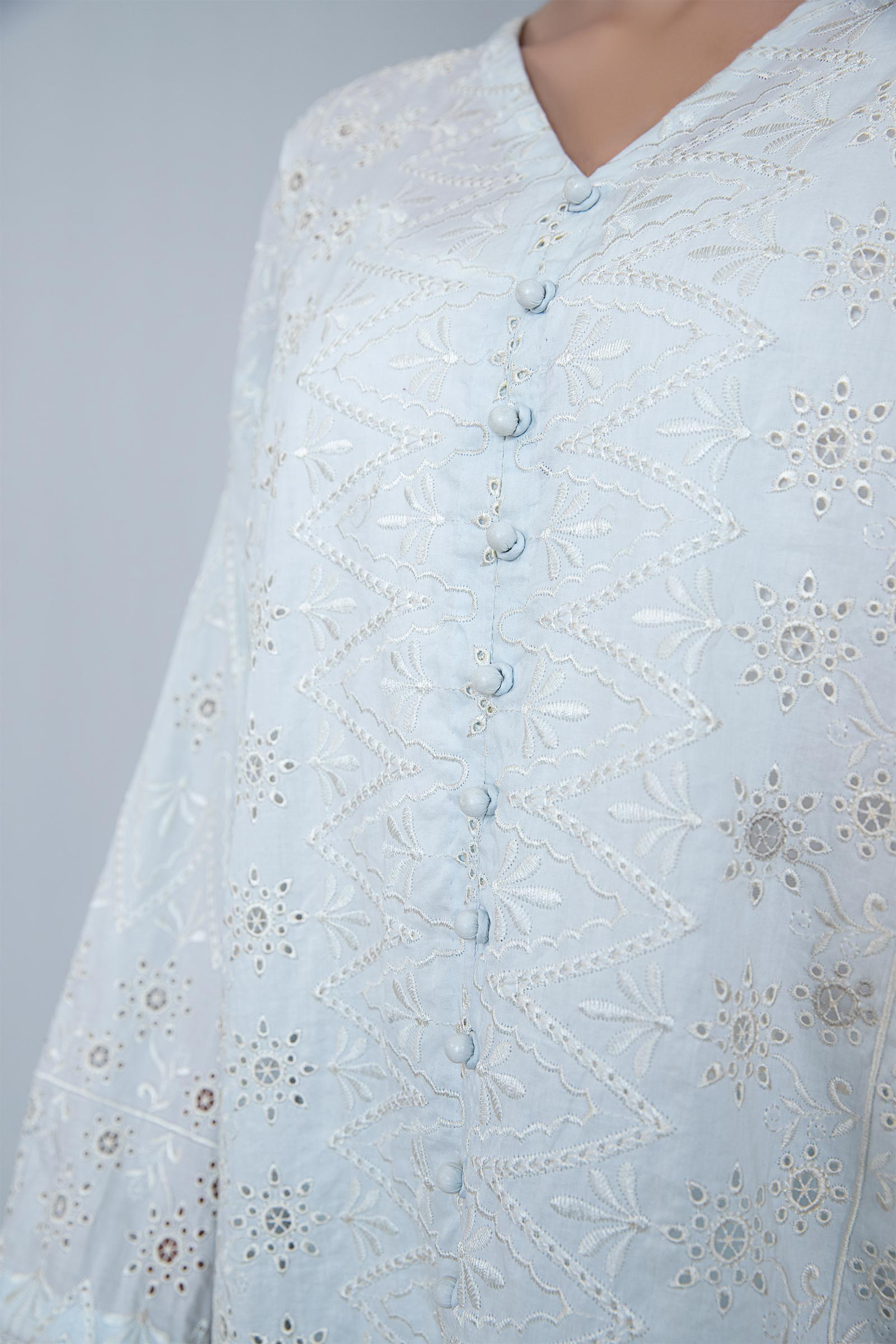 Embroidered Lawn Tunic Shirt