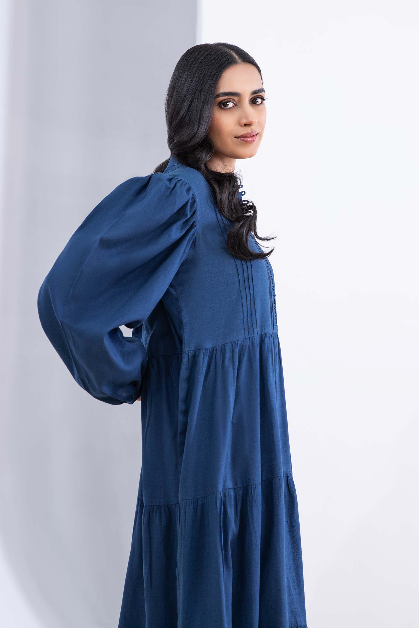 Dyed Dobby Lawn Dress