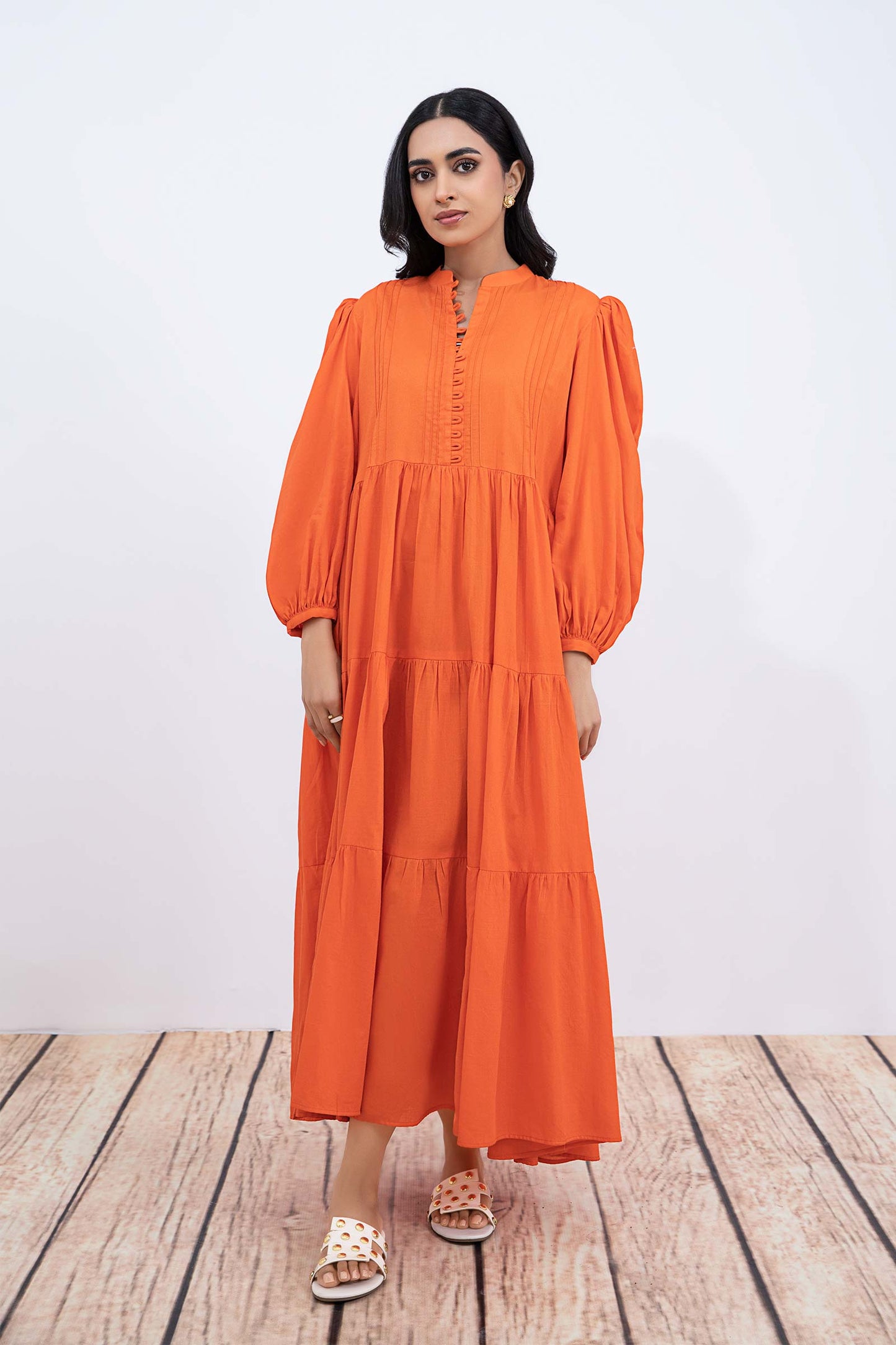 Dyed Dobby Lawn Dress