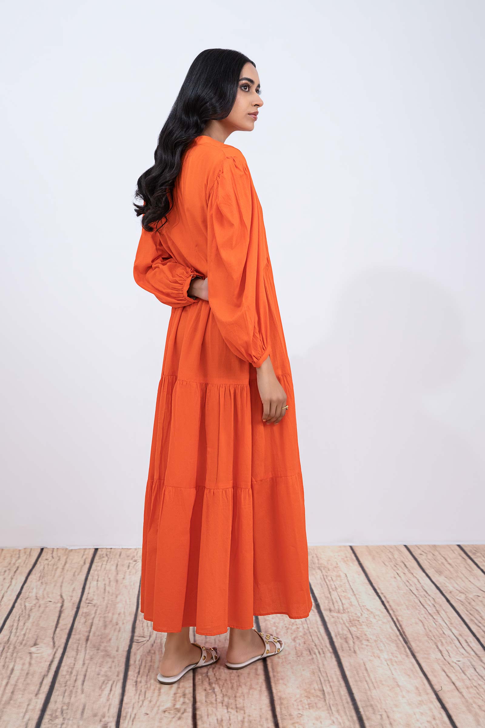 Dyed Dobby Lawn Dress