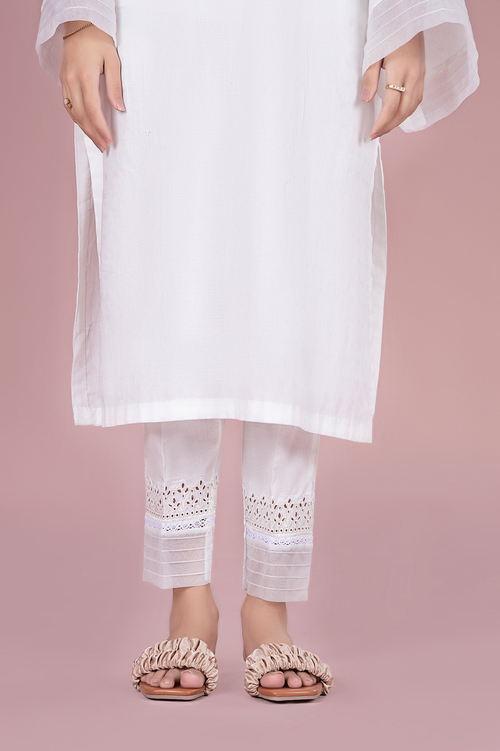 Cambric Straight Trousers