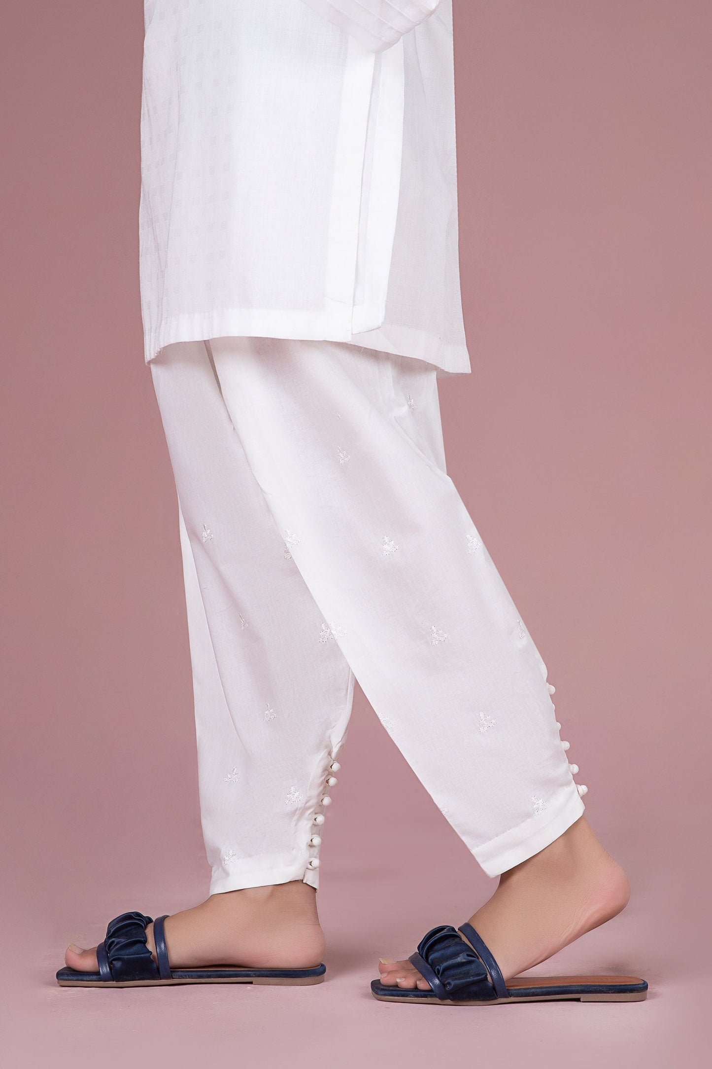 Embroidered Cambric Shalwar