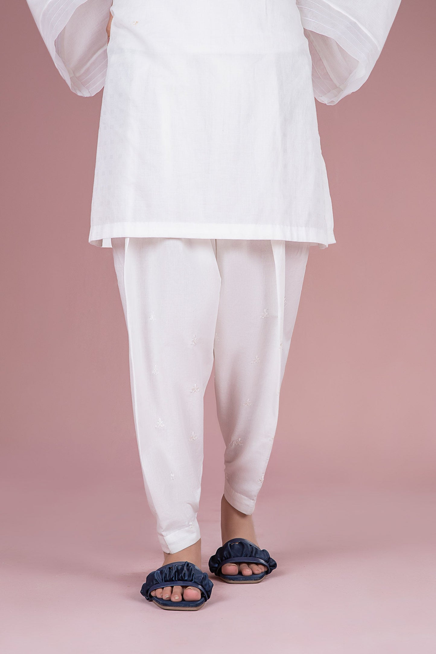 Embroidered Cambric Shalwar