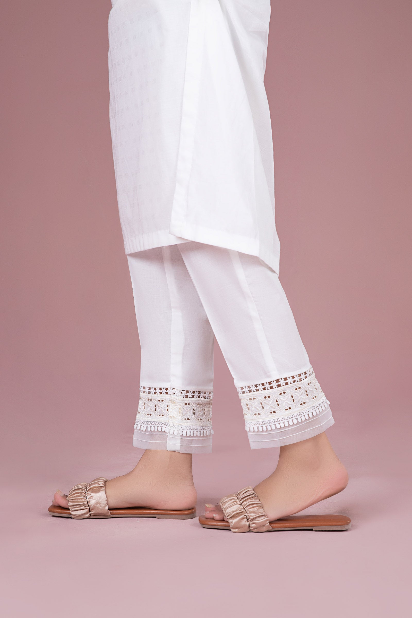 Cambric Straight Trousers