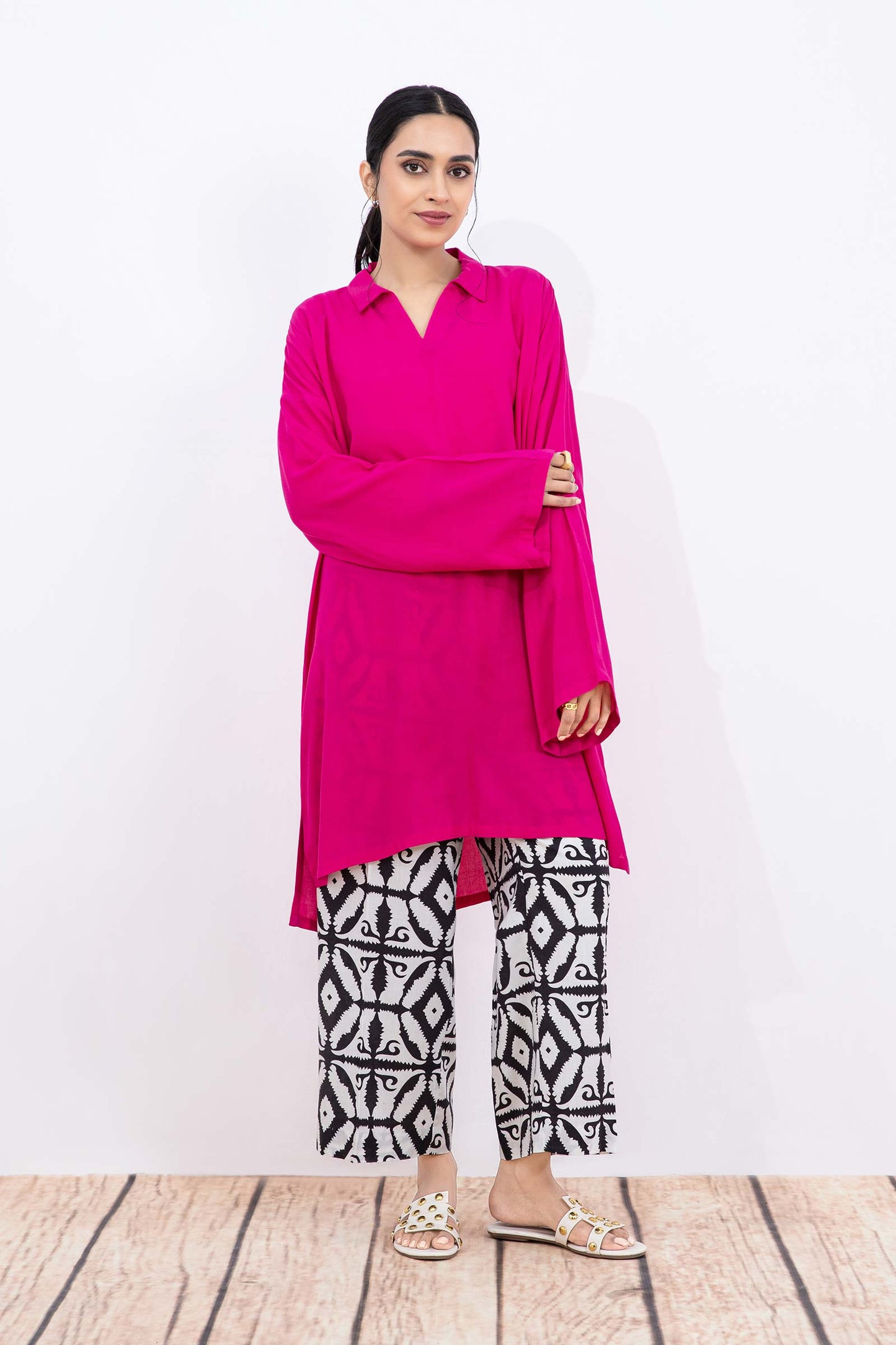 2 Piece Dyed Arabic Lawn Suit