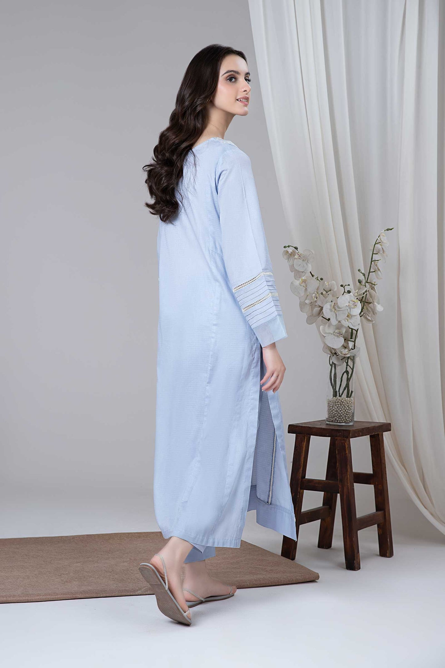 2 Piece Embroidered Dobby Lawn Suit