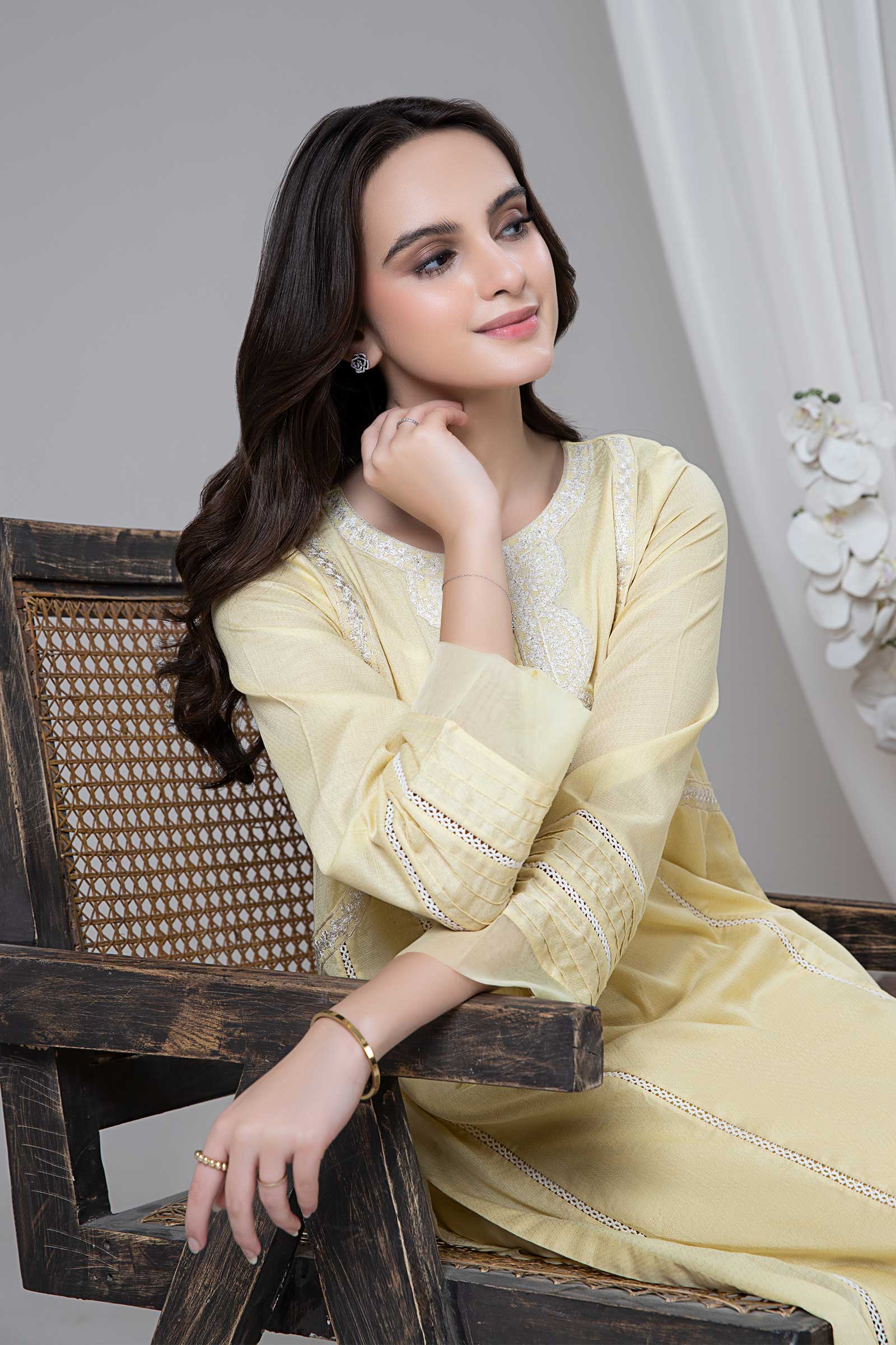 2 Piece Embroidered Dobby Lawn Suit