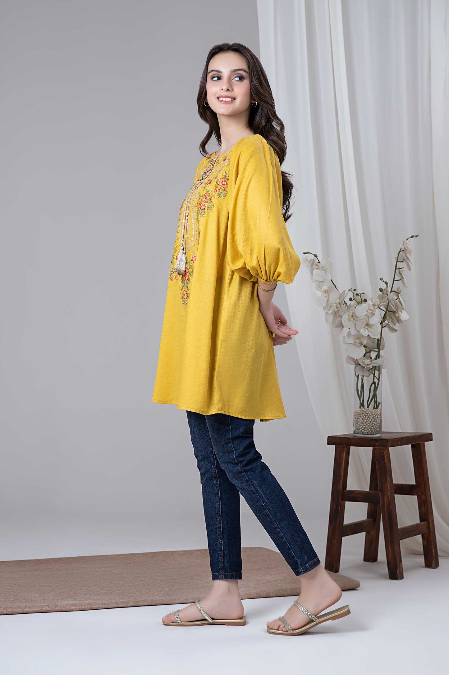 Dyed Dobby Tunic Dress