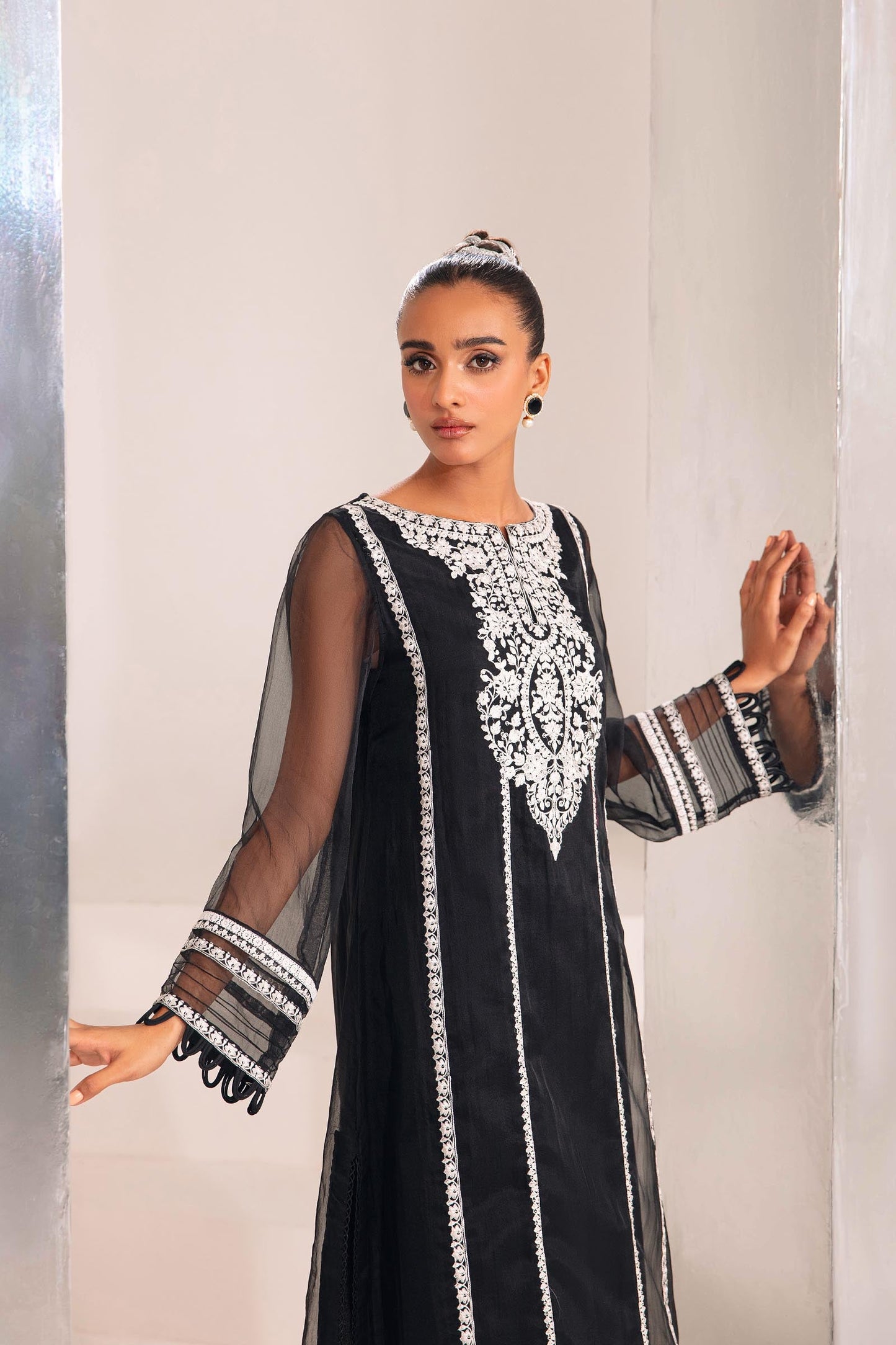 2 Pc Embroidered Raw Silk Suit | MB-F23-411