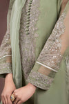 2 Piece Embroidered Organza Suit