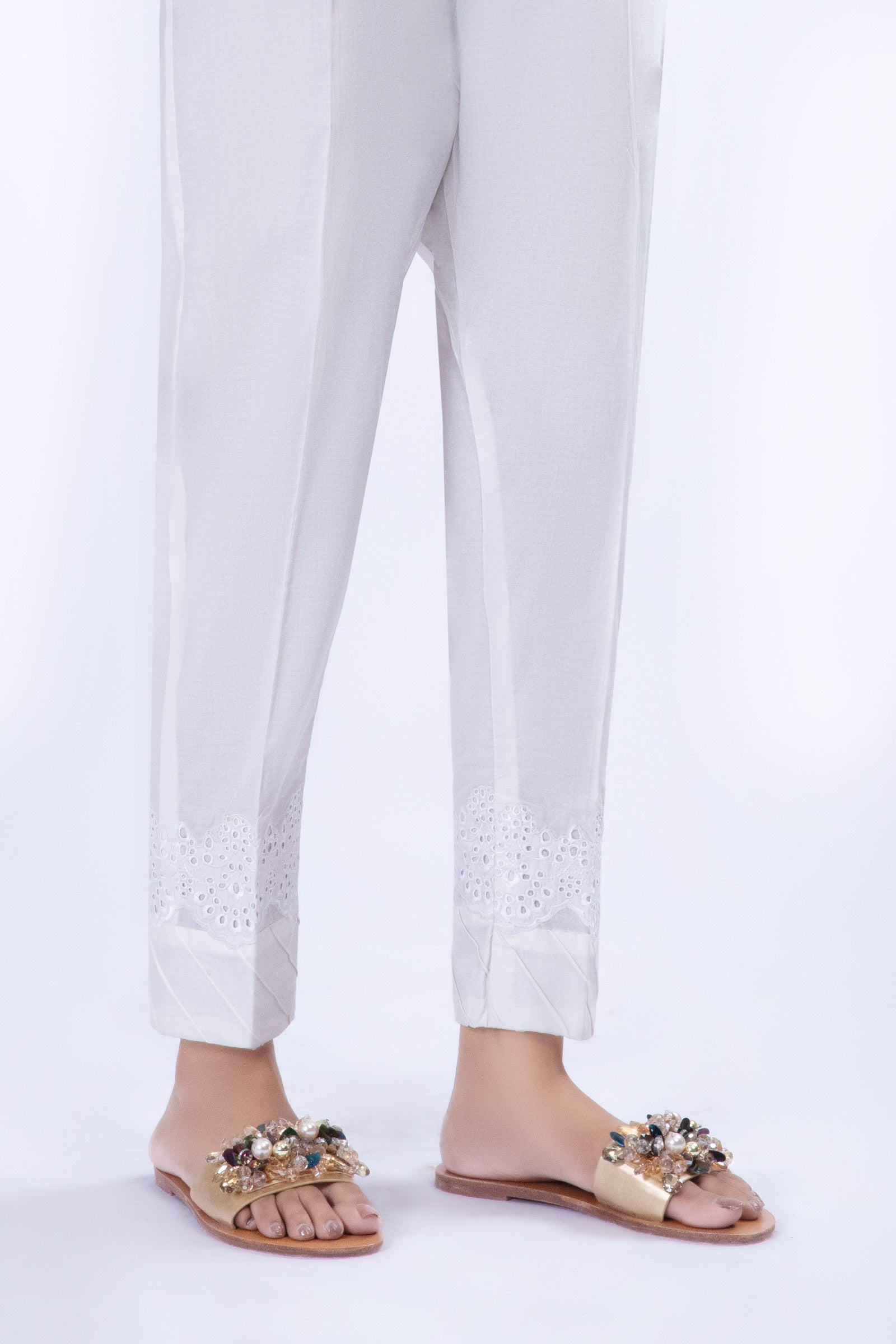 Embroidered Cambric Trouser | MB-W23-182