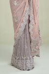 Saree Peach And Grey MCS-23-105