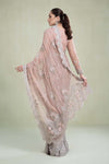 Saree Peach And Grey MCS-23-105