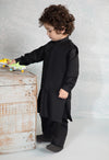 Embroidered Slub Cotton Suit