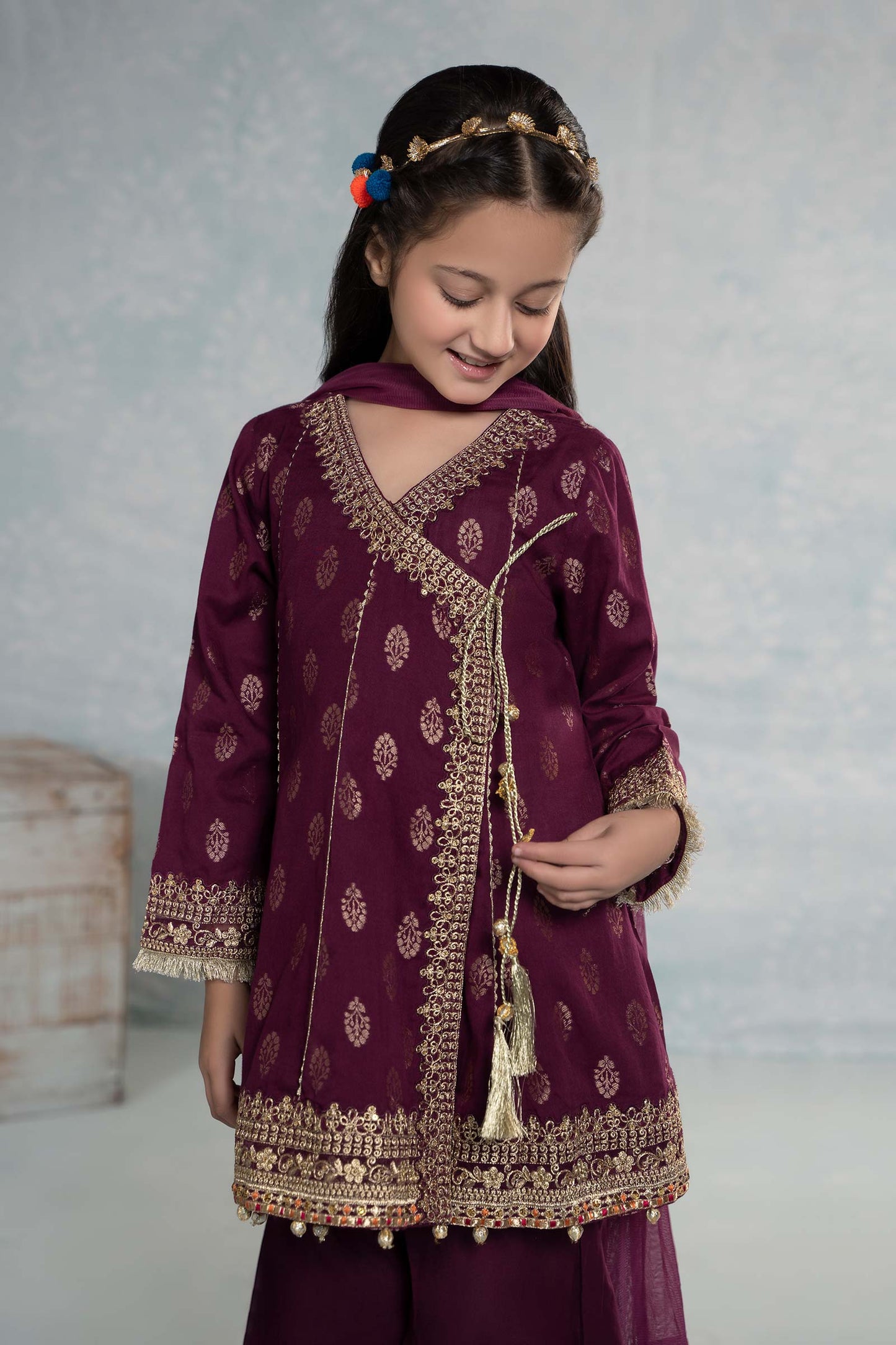 3 Piece Embroidered Jacquard Suit