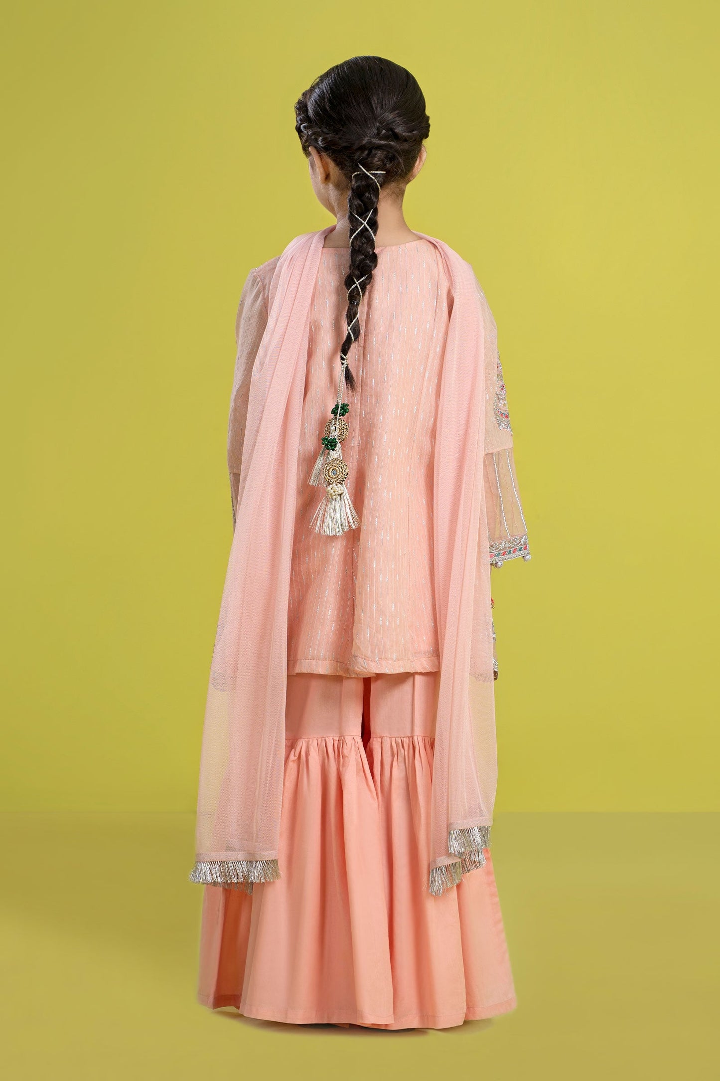 3 Piece Embroidered Cotton Jacquard Zari Suit