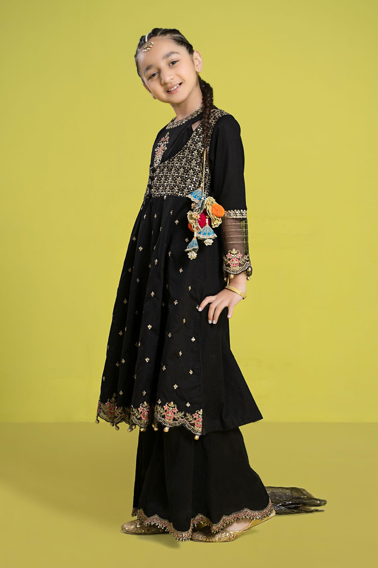 3 Piece Embroidered Dobby Suit