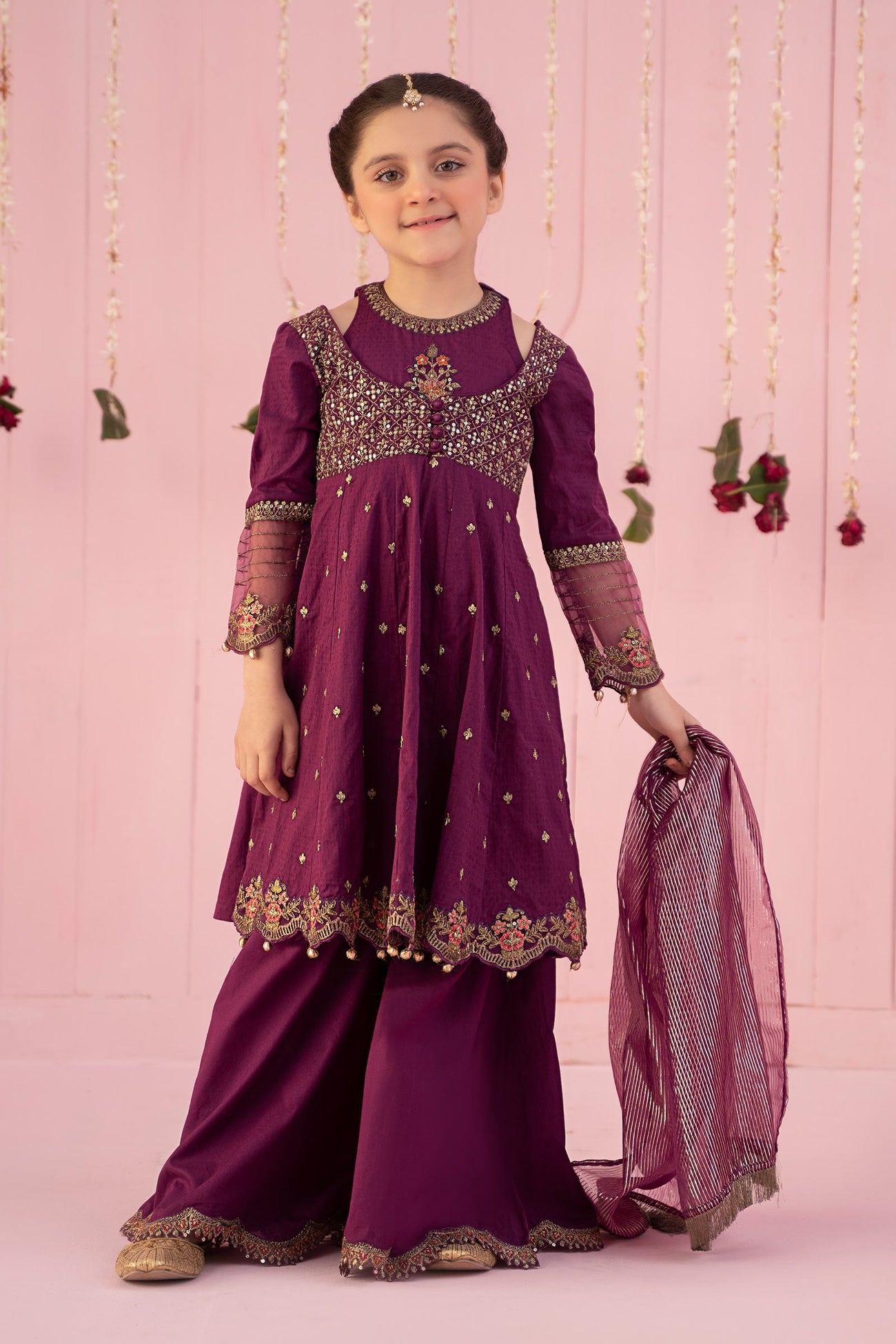 3 Piece Embroidered Dobby Suit