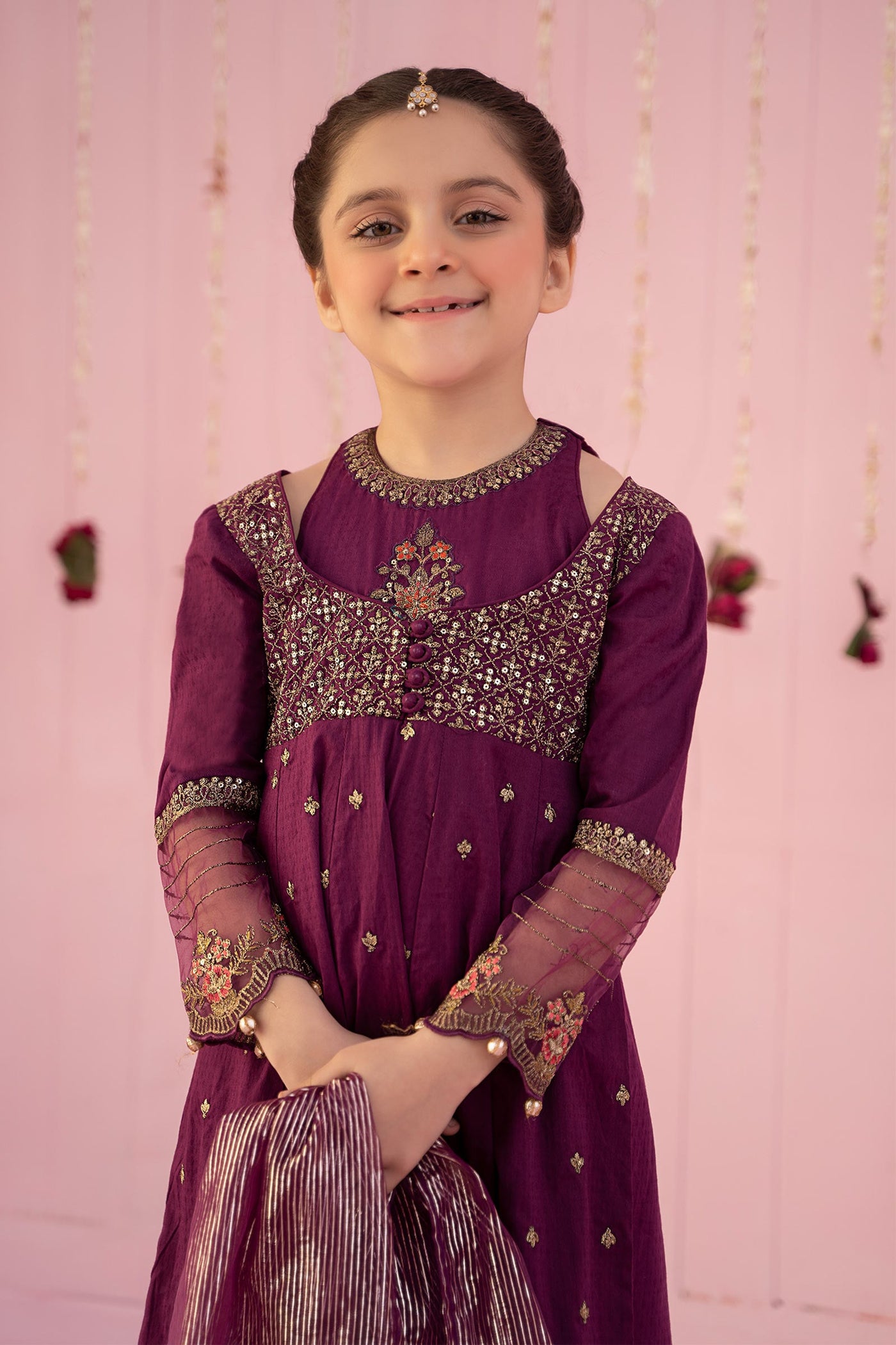 3 PIECE EMBROIDERED DOBBY SUIT | MKD-EF24-21