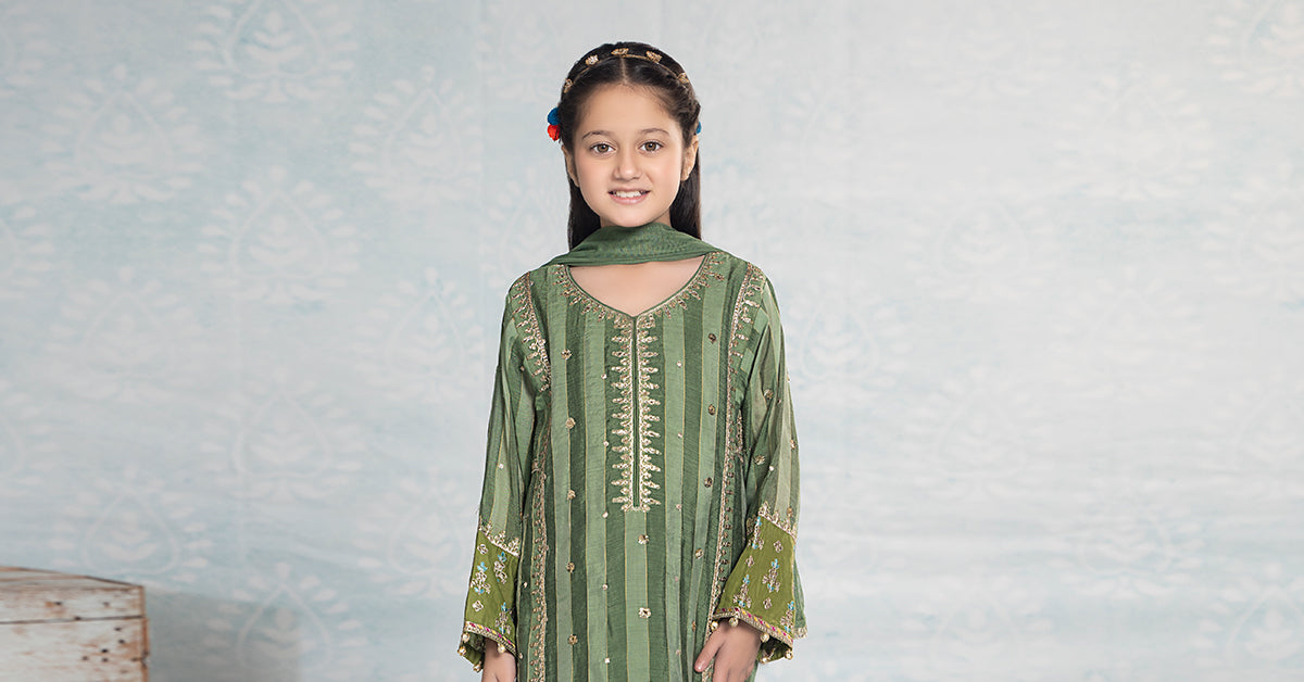 3 Piece Embroidered Yarn Dyed Suit