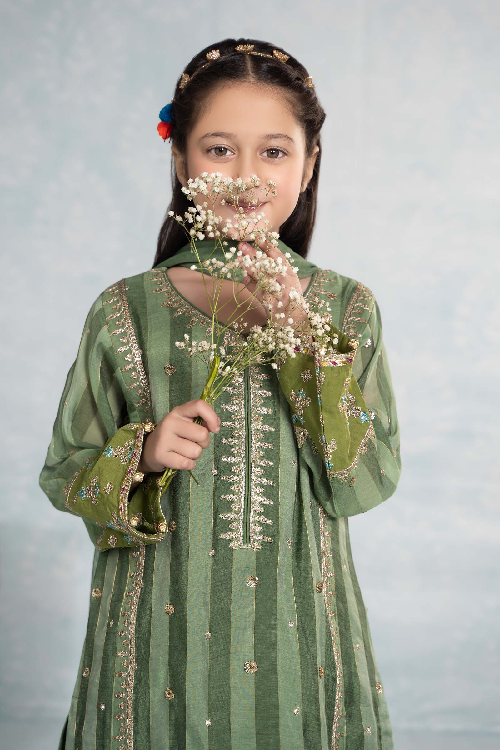 3 Piece Embroidered Yarn Dyed Suit