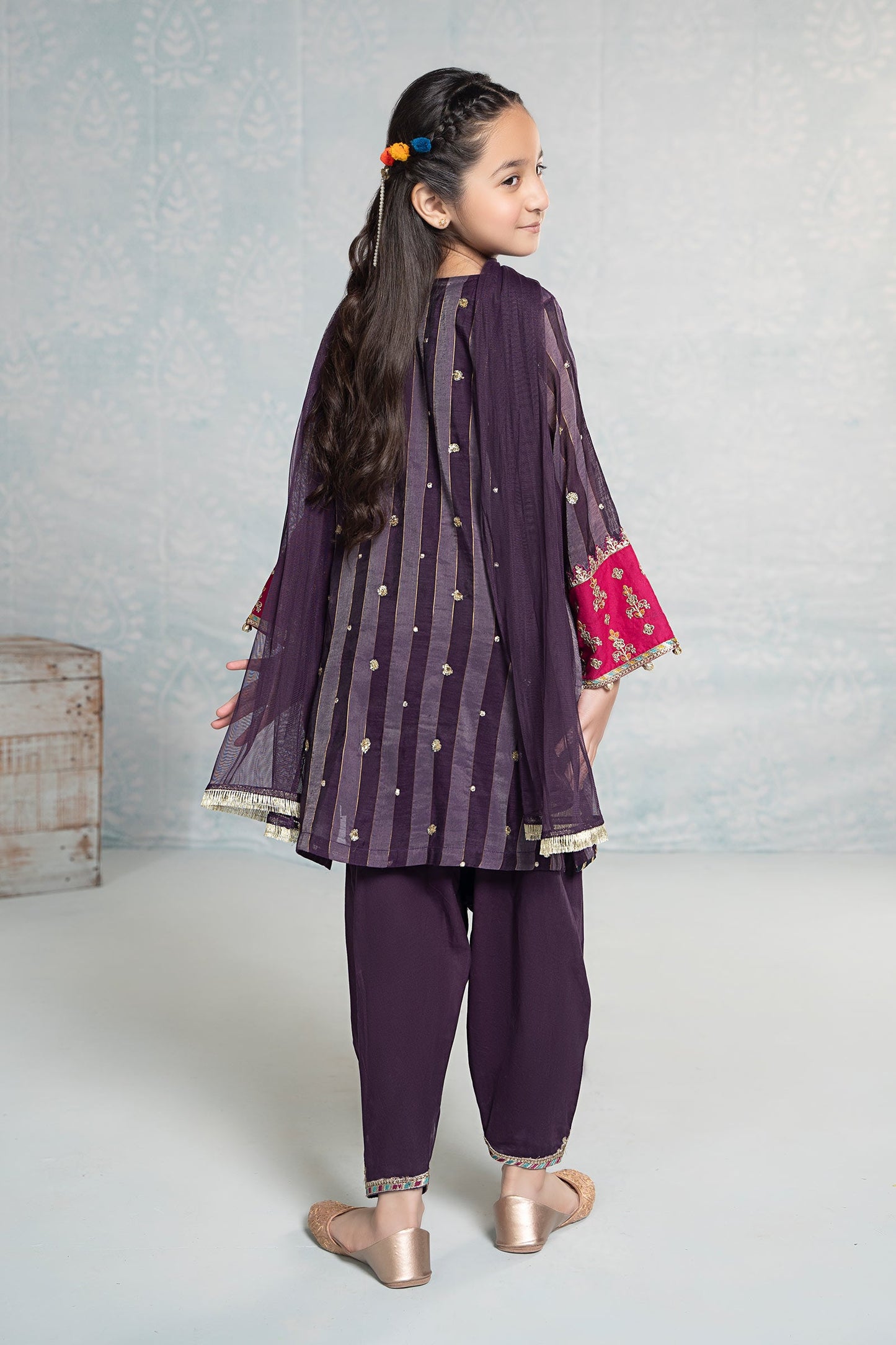 3 Piece Embroidered Yarn Dyed Suit
