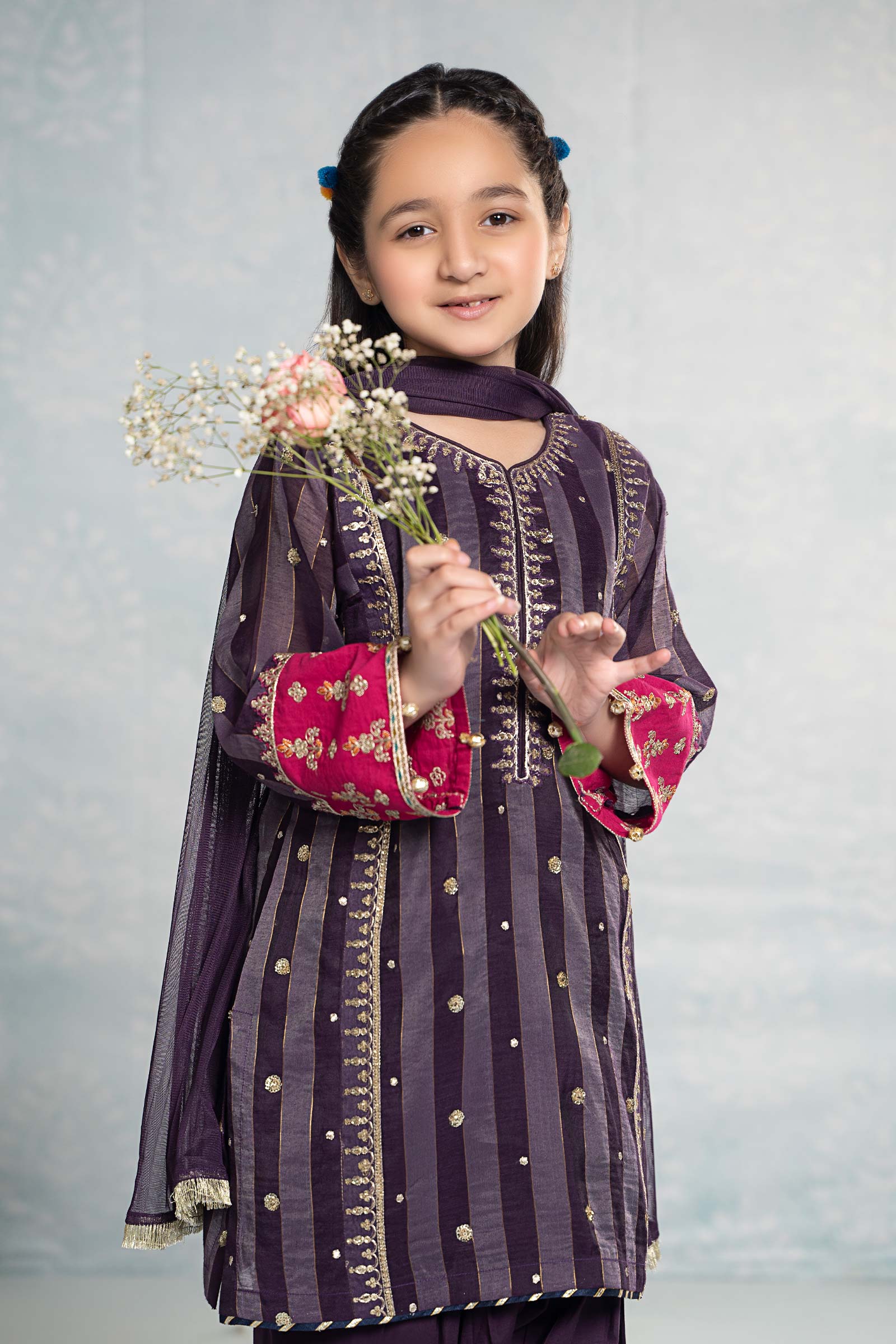 3 Piece Embroidered Yarn Dyed Suit