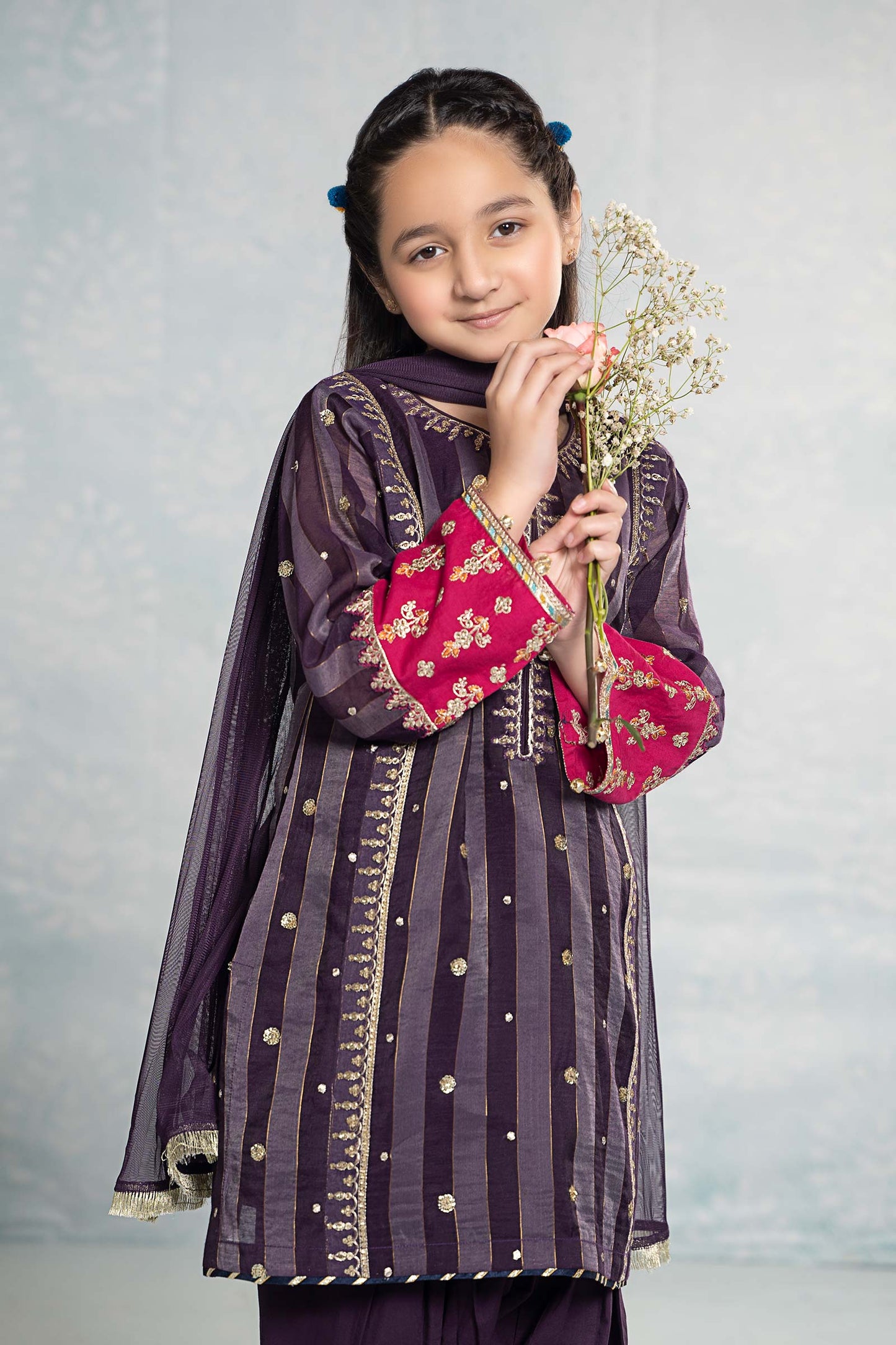 3 Piece Embroidered Yarn Dyed Suit