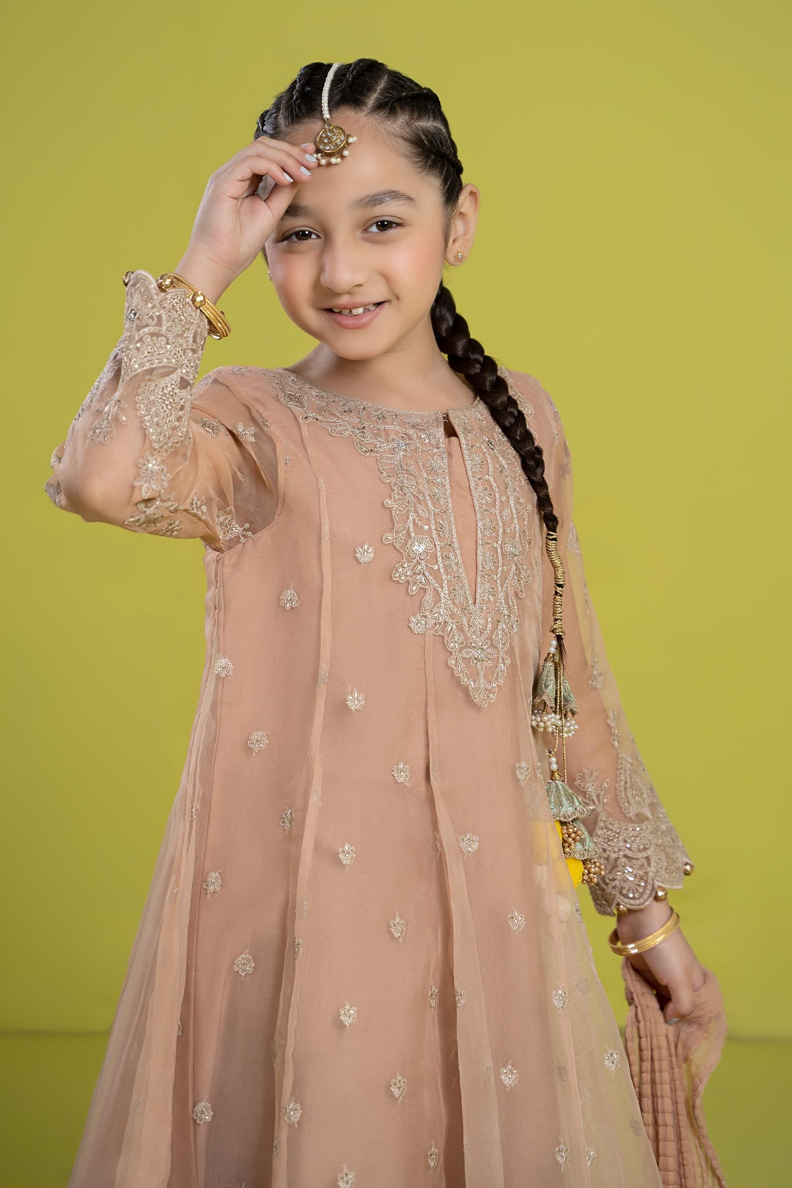 3 Piece Embroidered Organza Suit