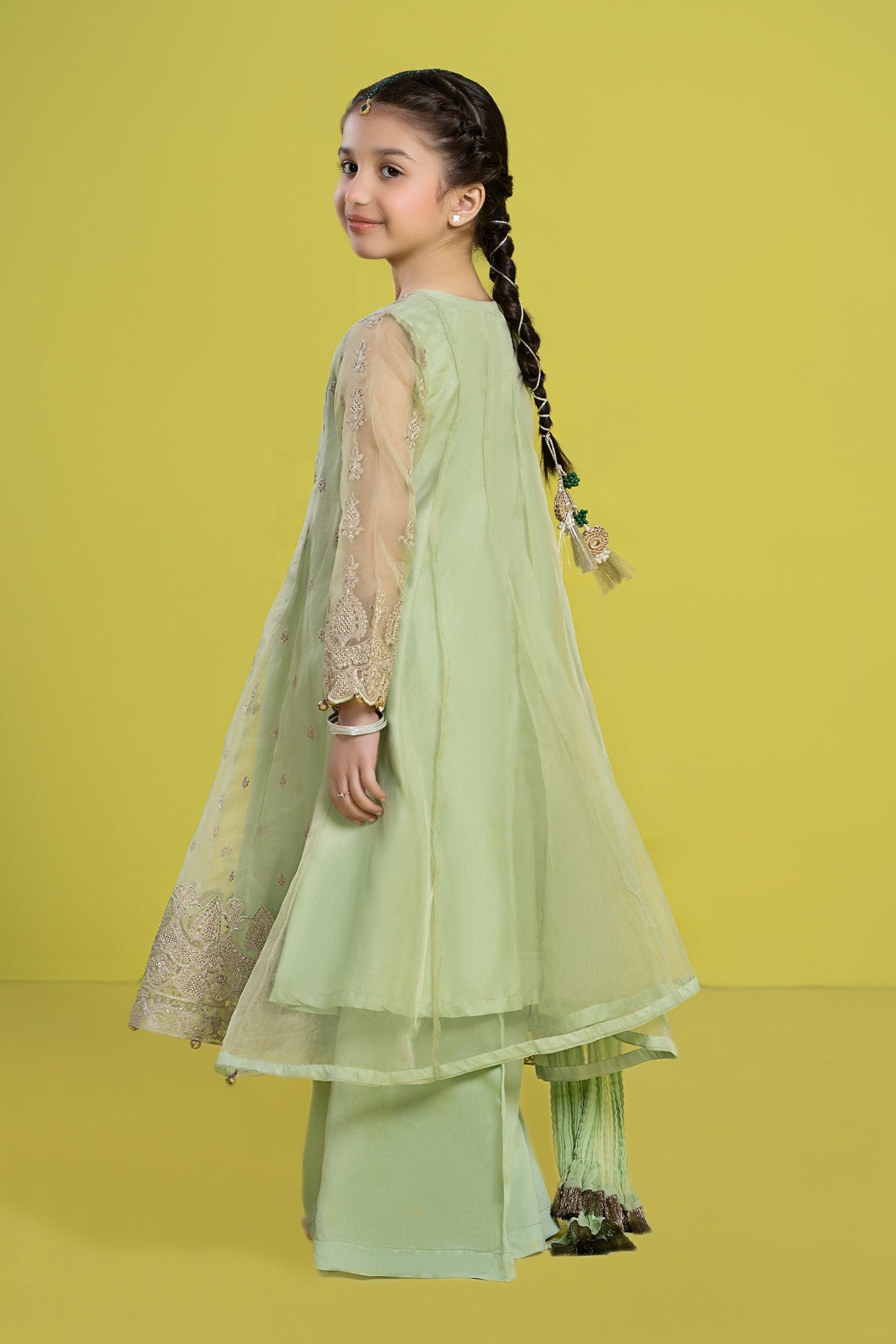 3 Piece Embroidered Organza Suit