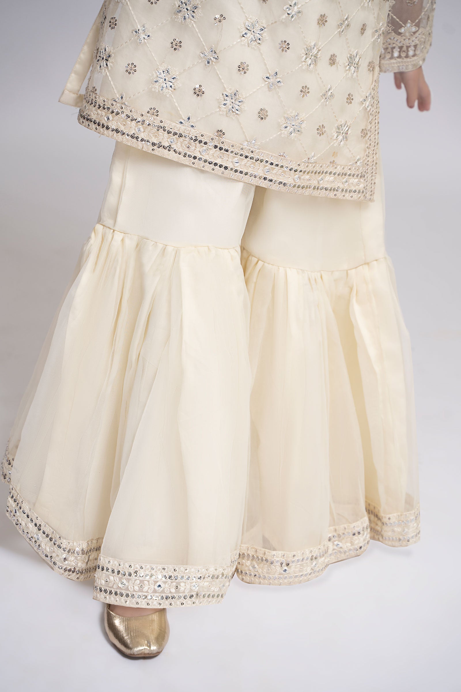 3 Piece Embroidered Organza Suit