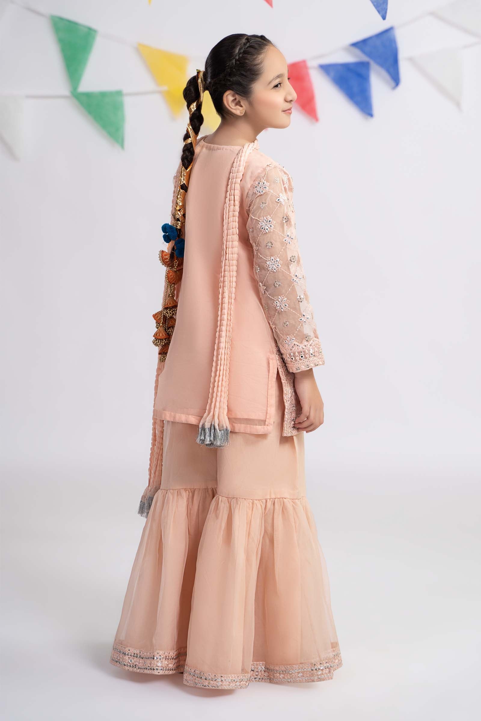 3 Piece Embroidered Organza Suit