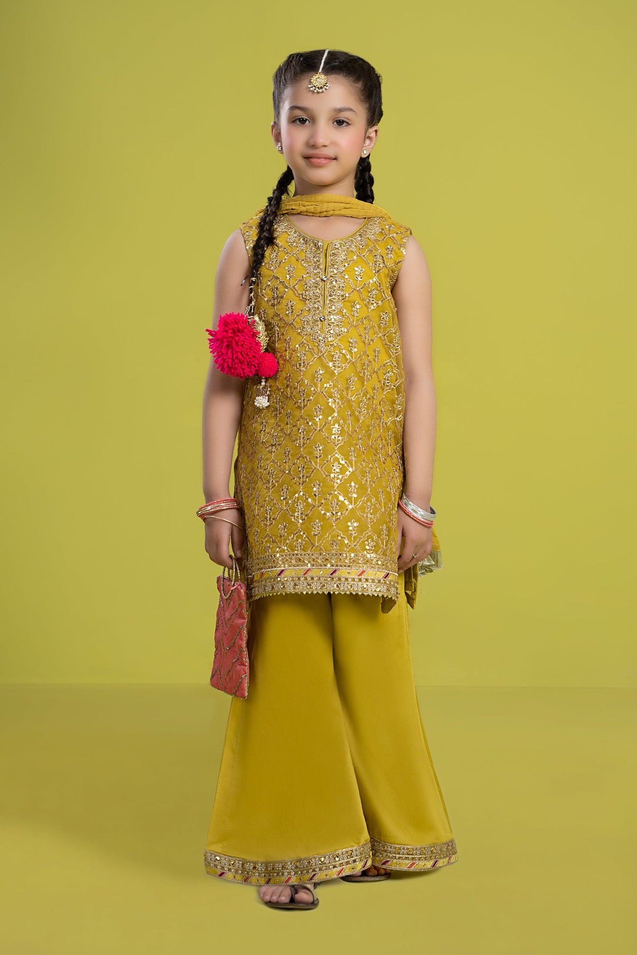 3 Piece Embroidered Organza Suit