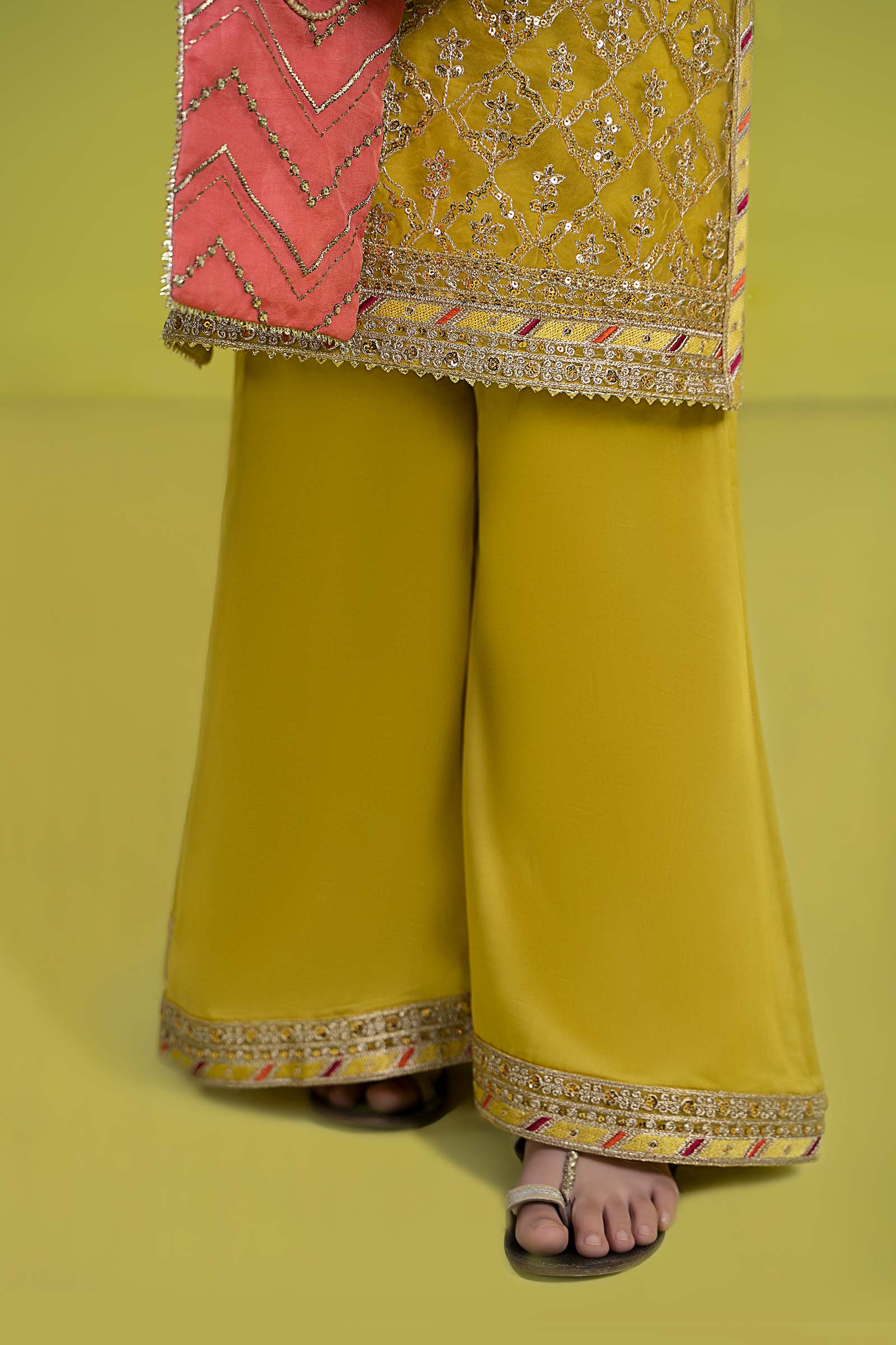 3 Piece Embroidered Organza Suit