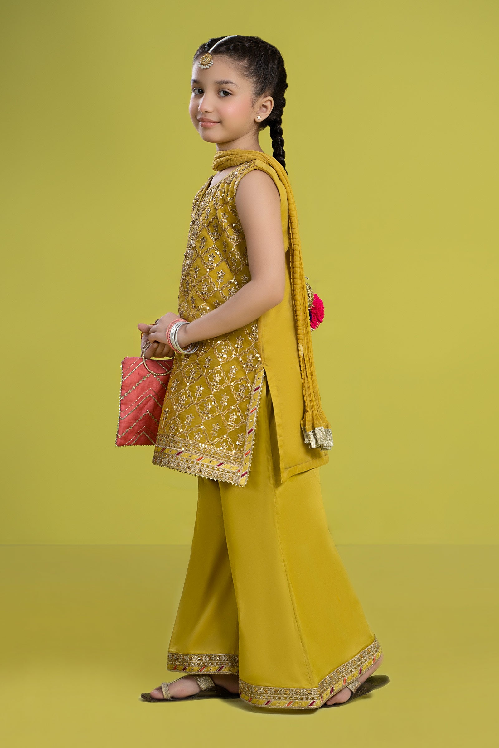 3 Piece Embroidered Organza Suit