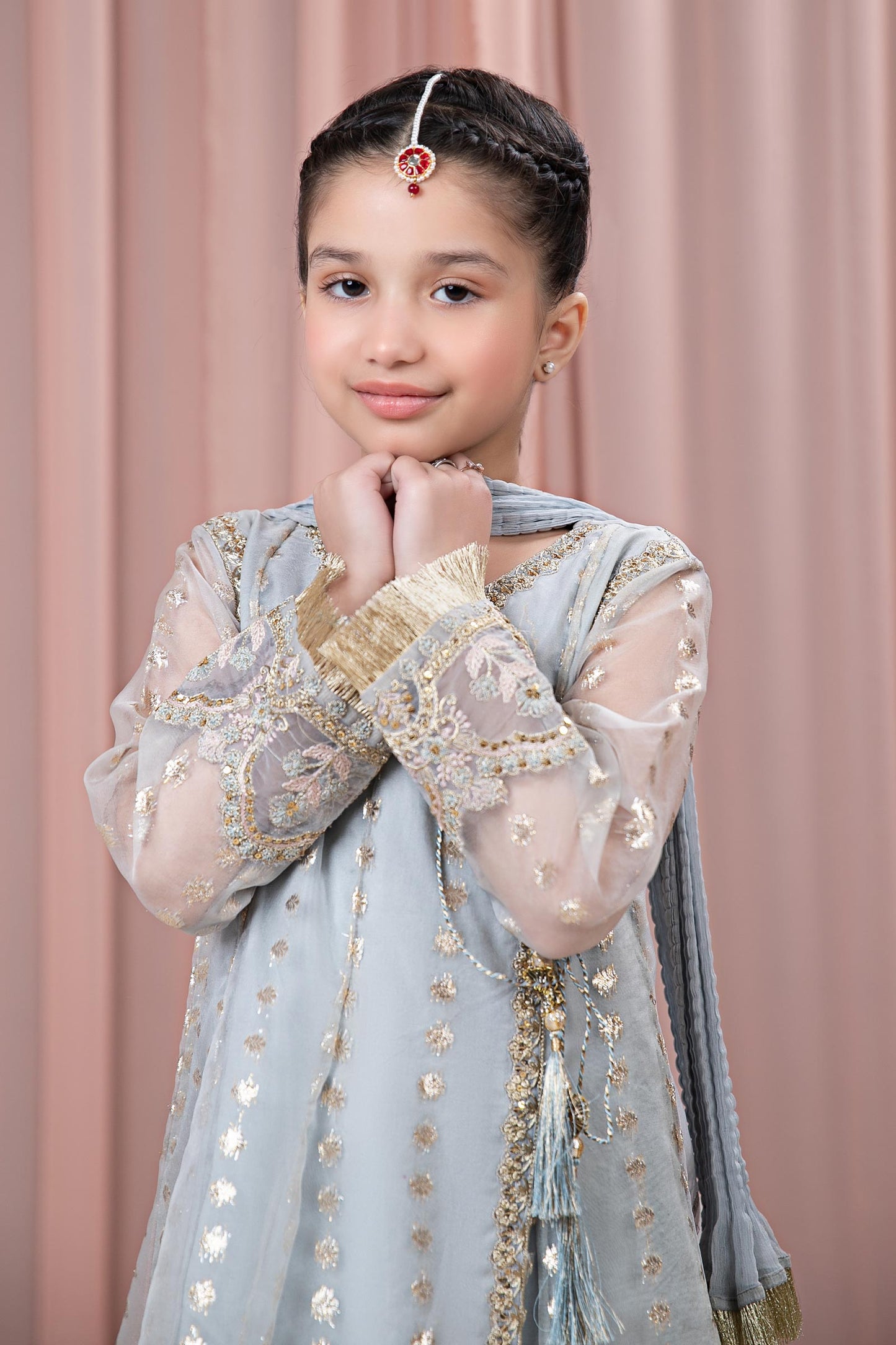 3 Piece Embroidered Organza Suit