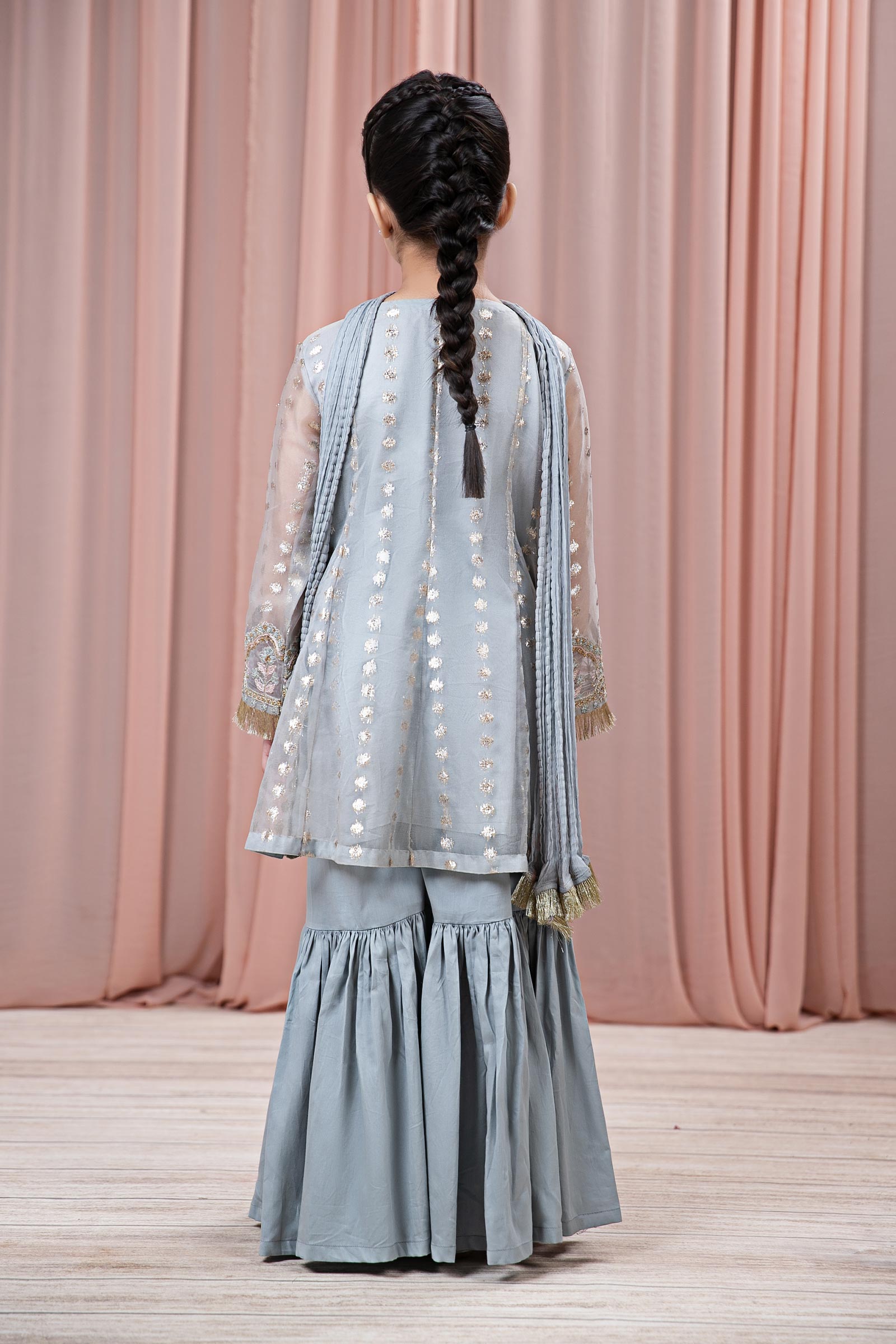 3 Piece Embroidered Organza Suit