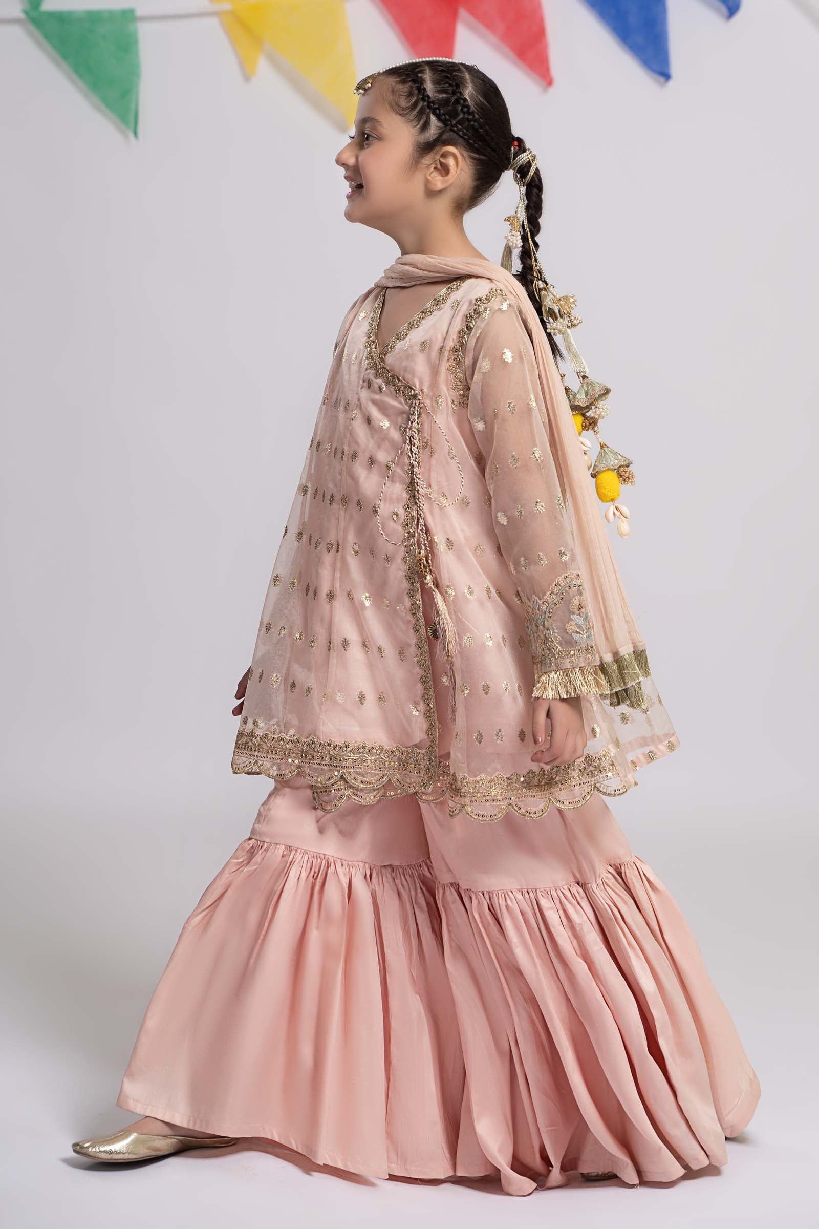 3 Piece Embroidered Organza Suit
