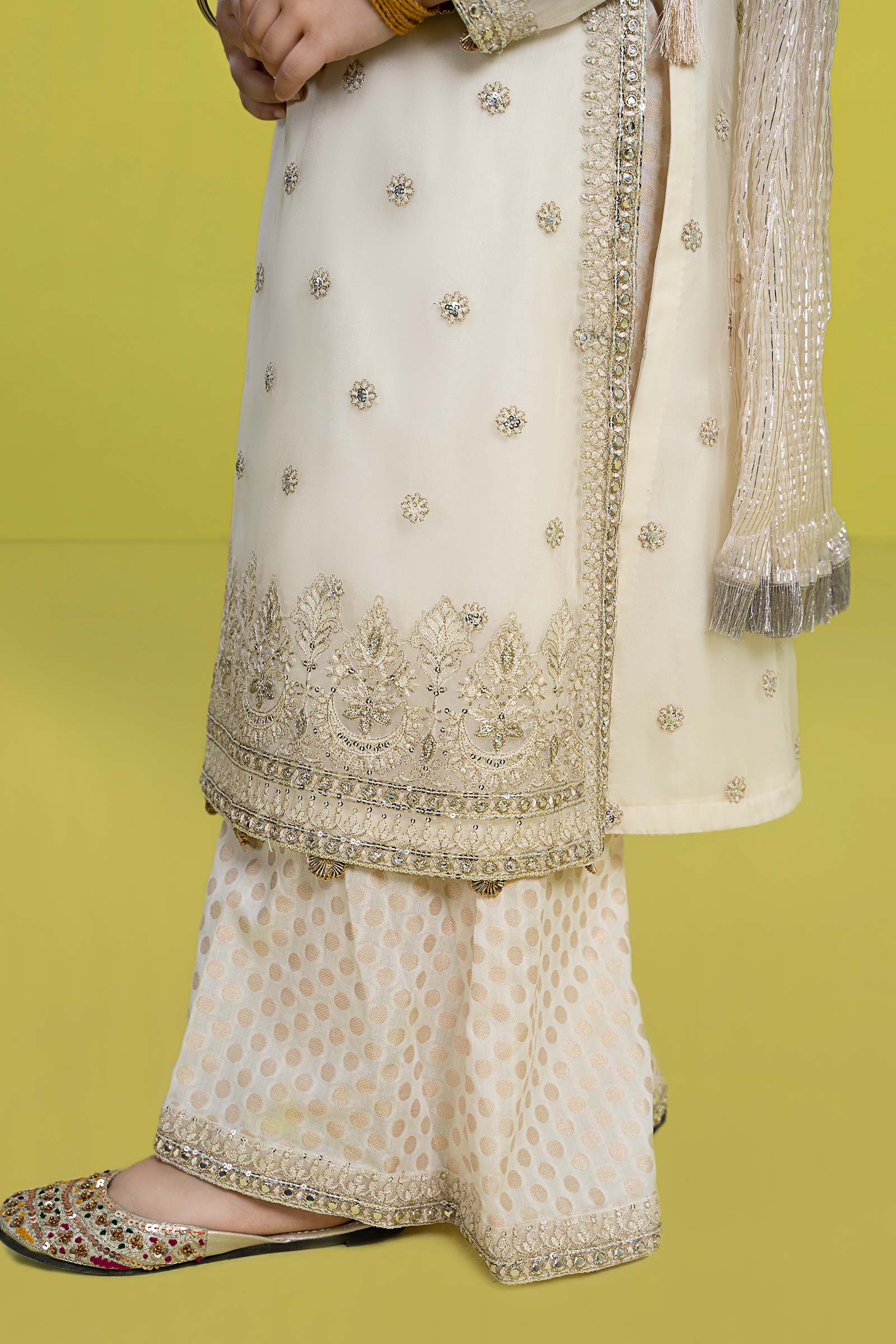 3 Piece Embroidered Organza Suit