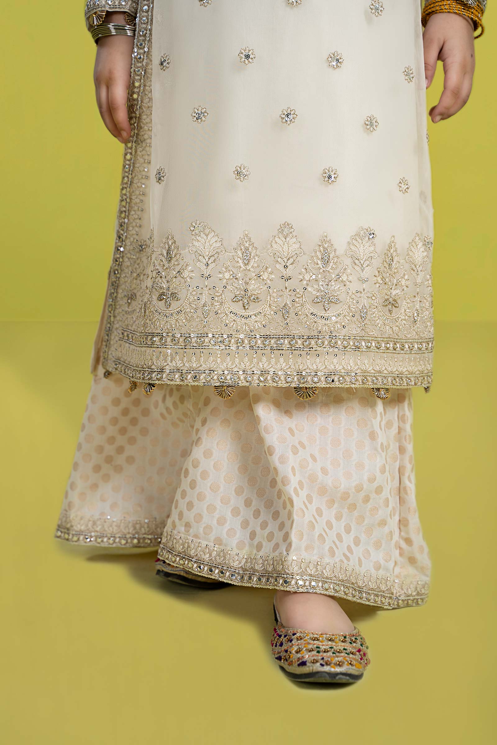 3 Piece Embroidered Organza Suit
