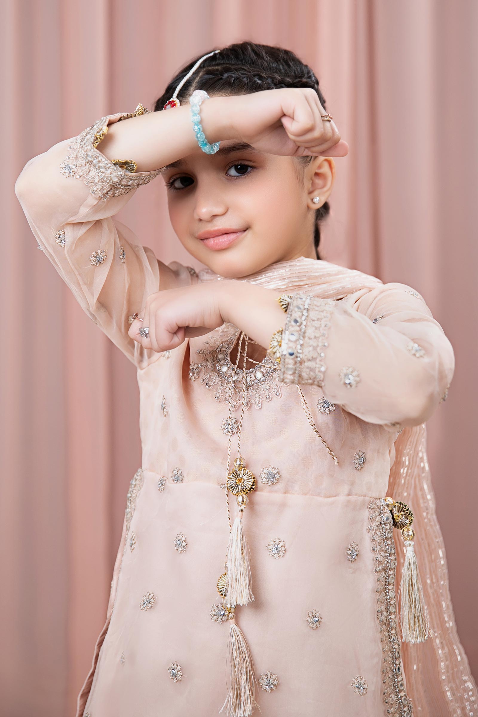 3 Piece Embroidered Organza Suit