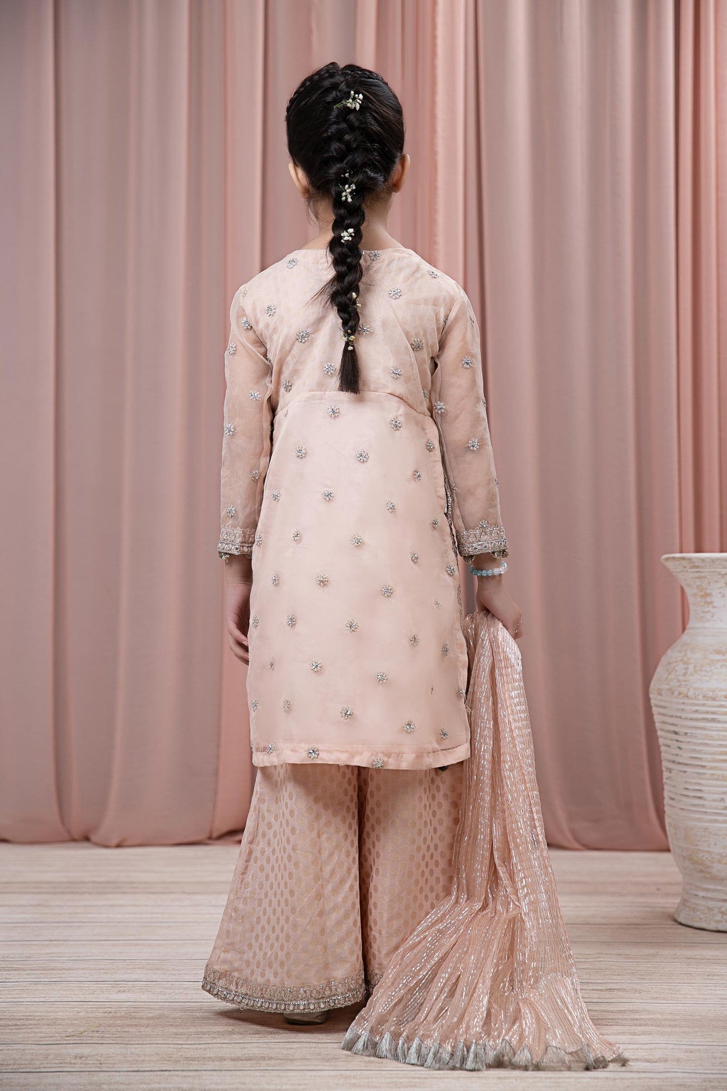 3 Piece Embroidered Organza Suit