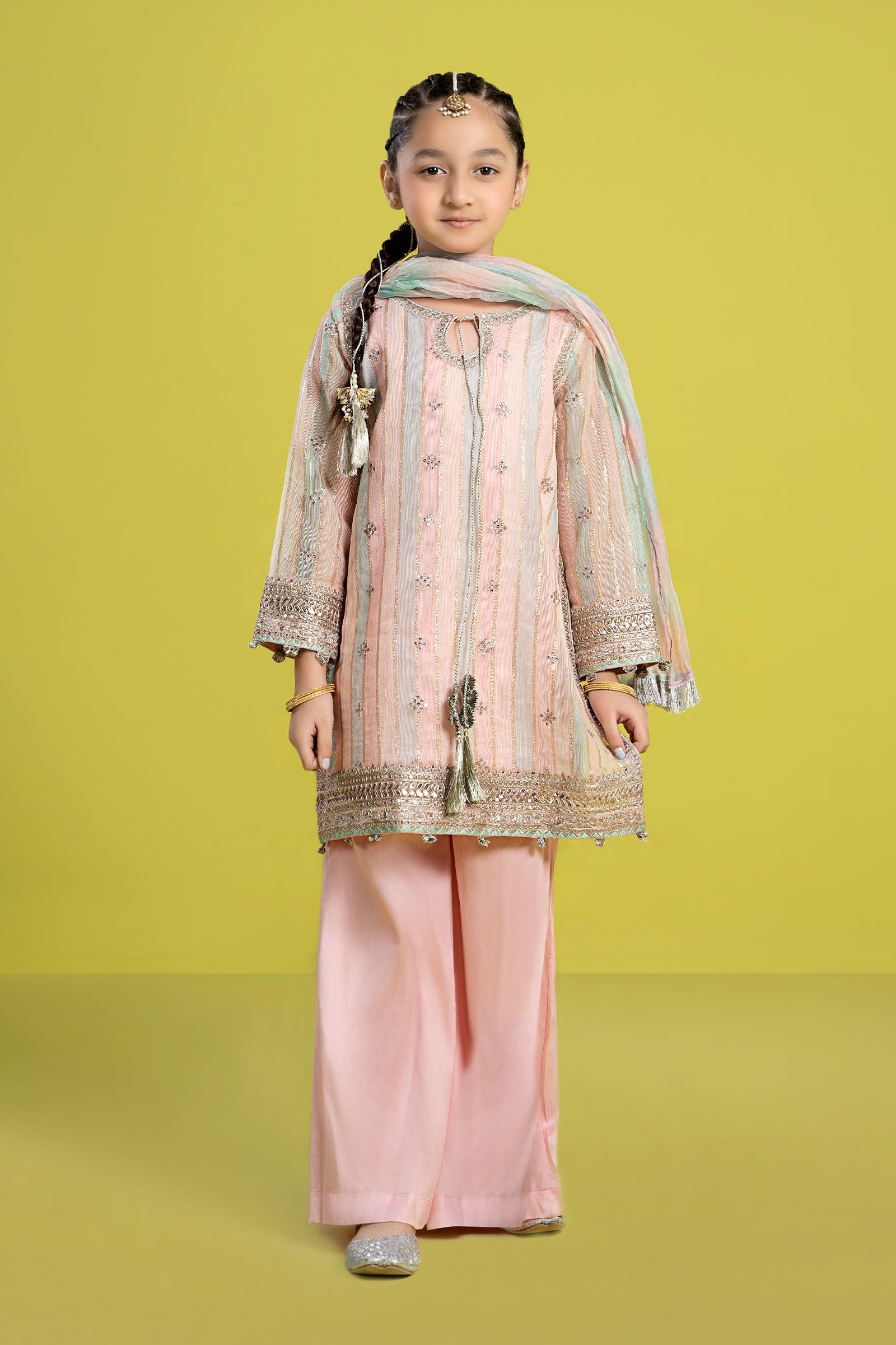 3 Piece Embroidered Yarn Dyed Suit