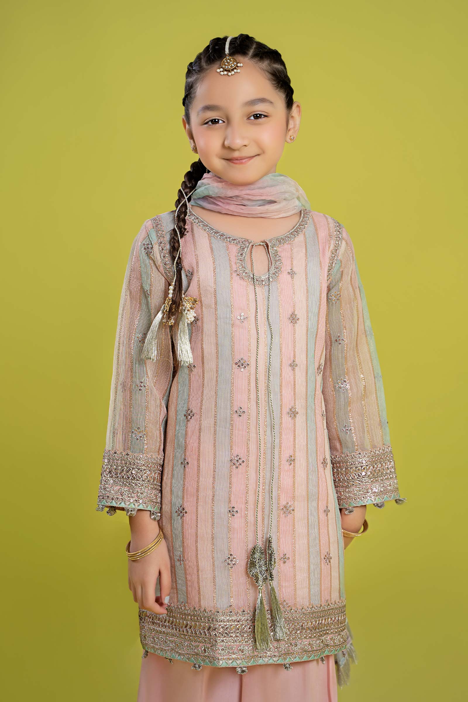 3 Piece Embroidered Yarn Dyed Suit