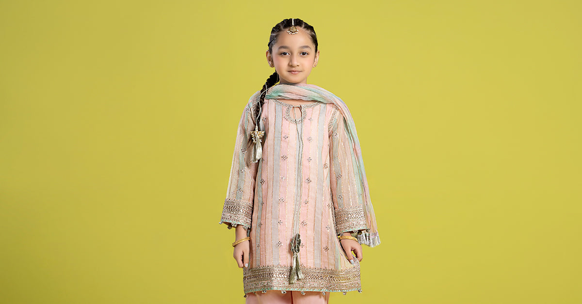 3 Piece Embroidered Yarn Dyed Suit