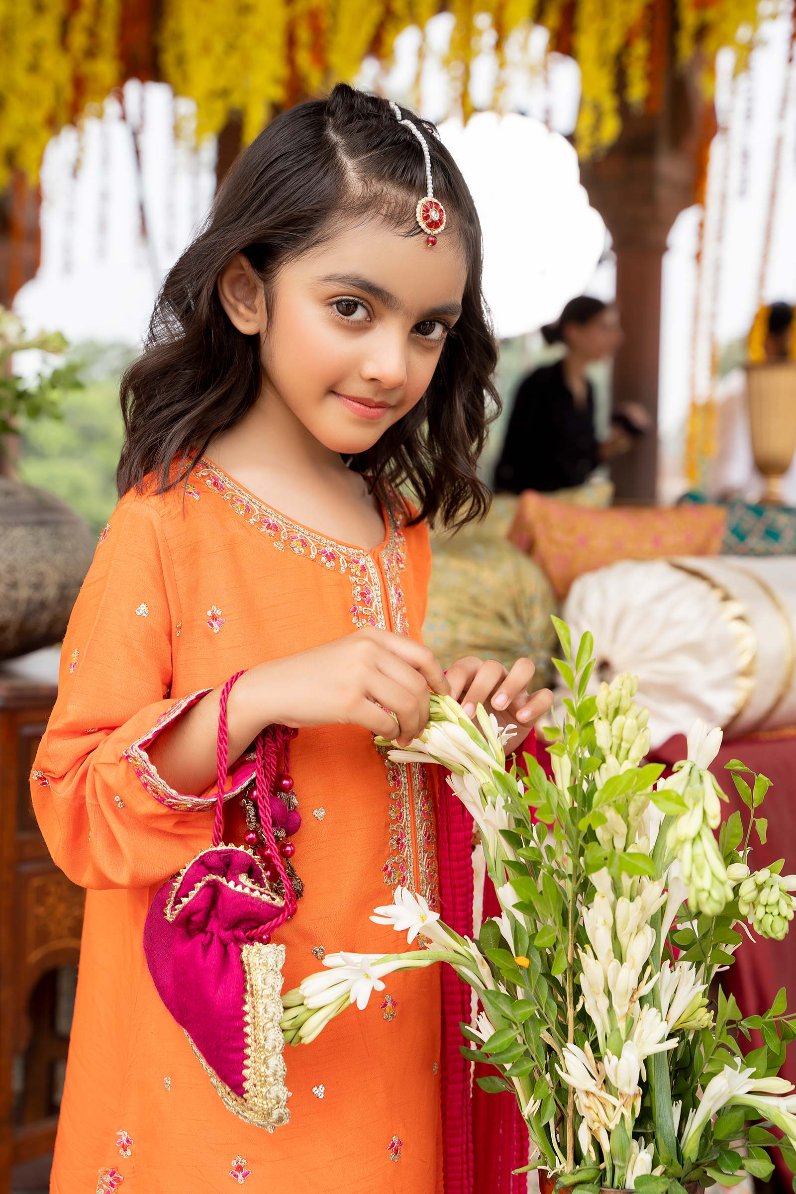 3 Piece Embroidered Silk Suit
